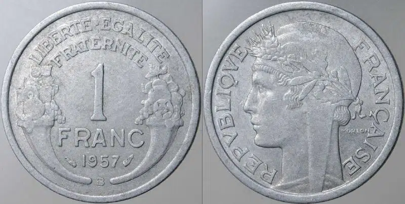 FRANSA 1 FRANK 1957 B HARFİ BEAUMONT DARBI.