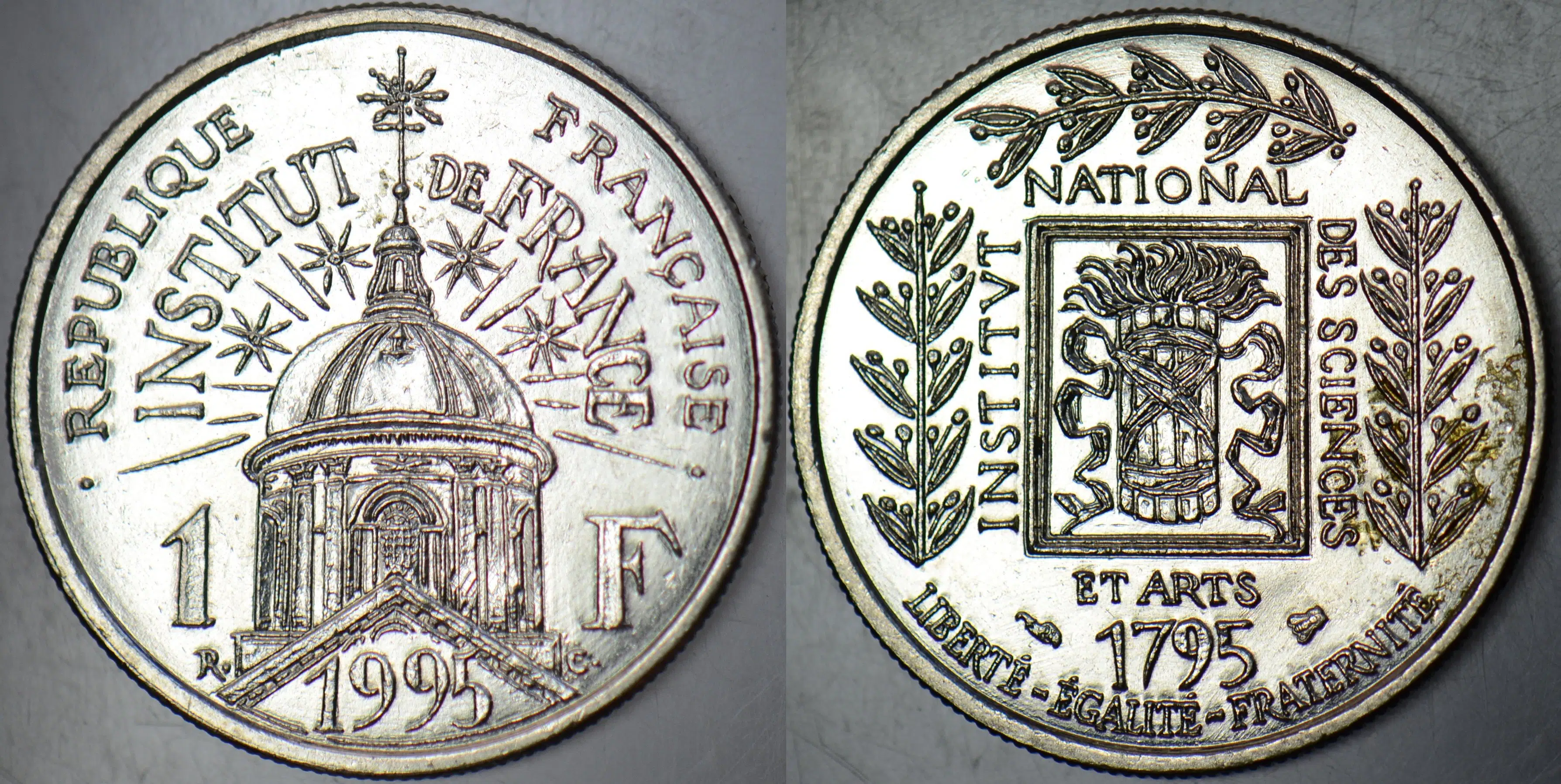 FRANSA 1 FRANK 1995 HATIRA. FRANSA BİLİM ENSTİTÜSÜNÜN 200. YILI. 24 mm