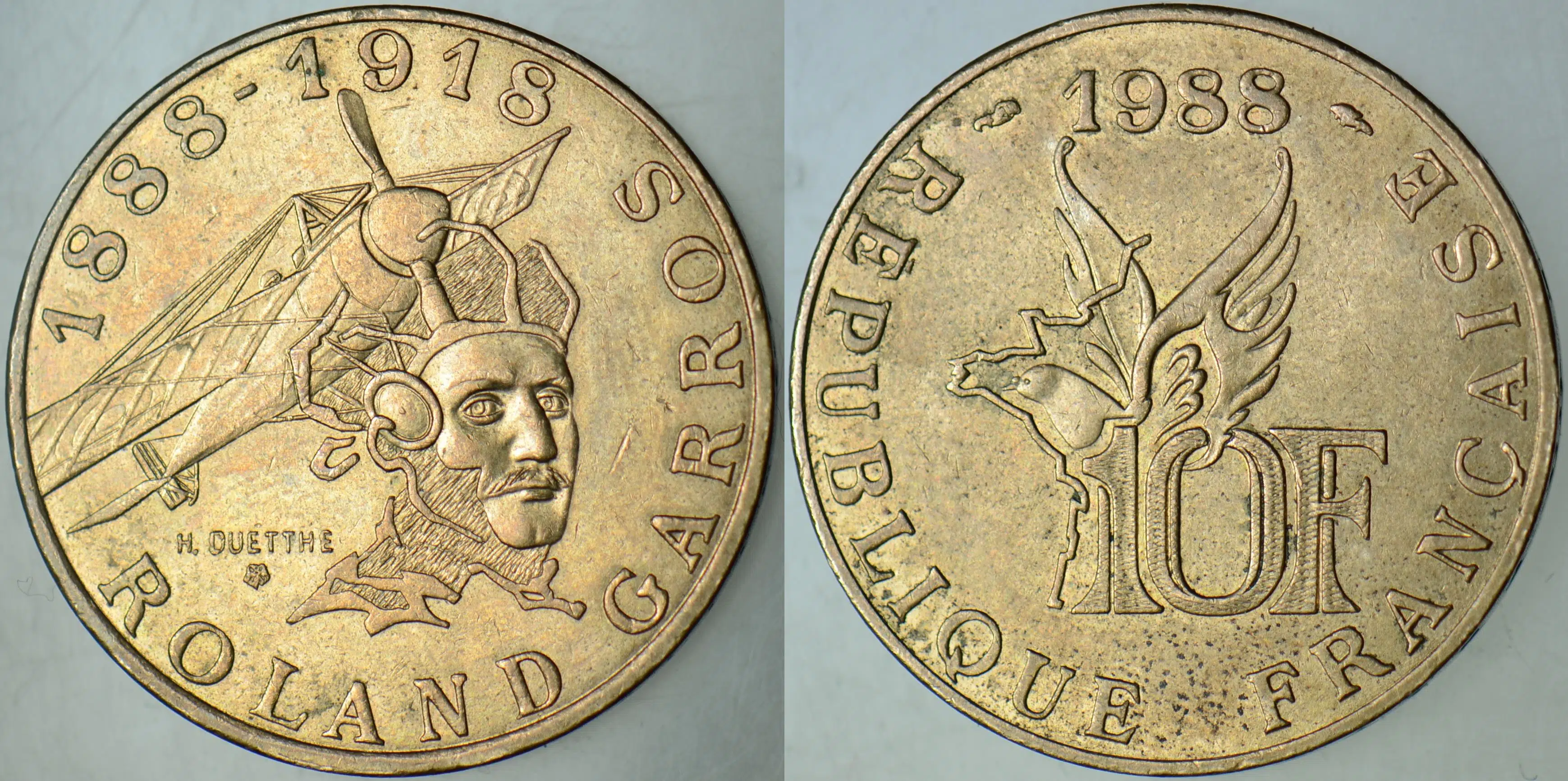 FRANSA 10 FRANK 1988 HATIRA-ROLAND GARROS.