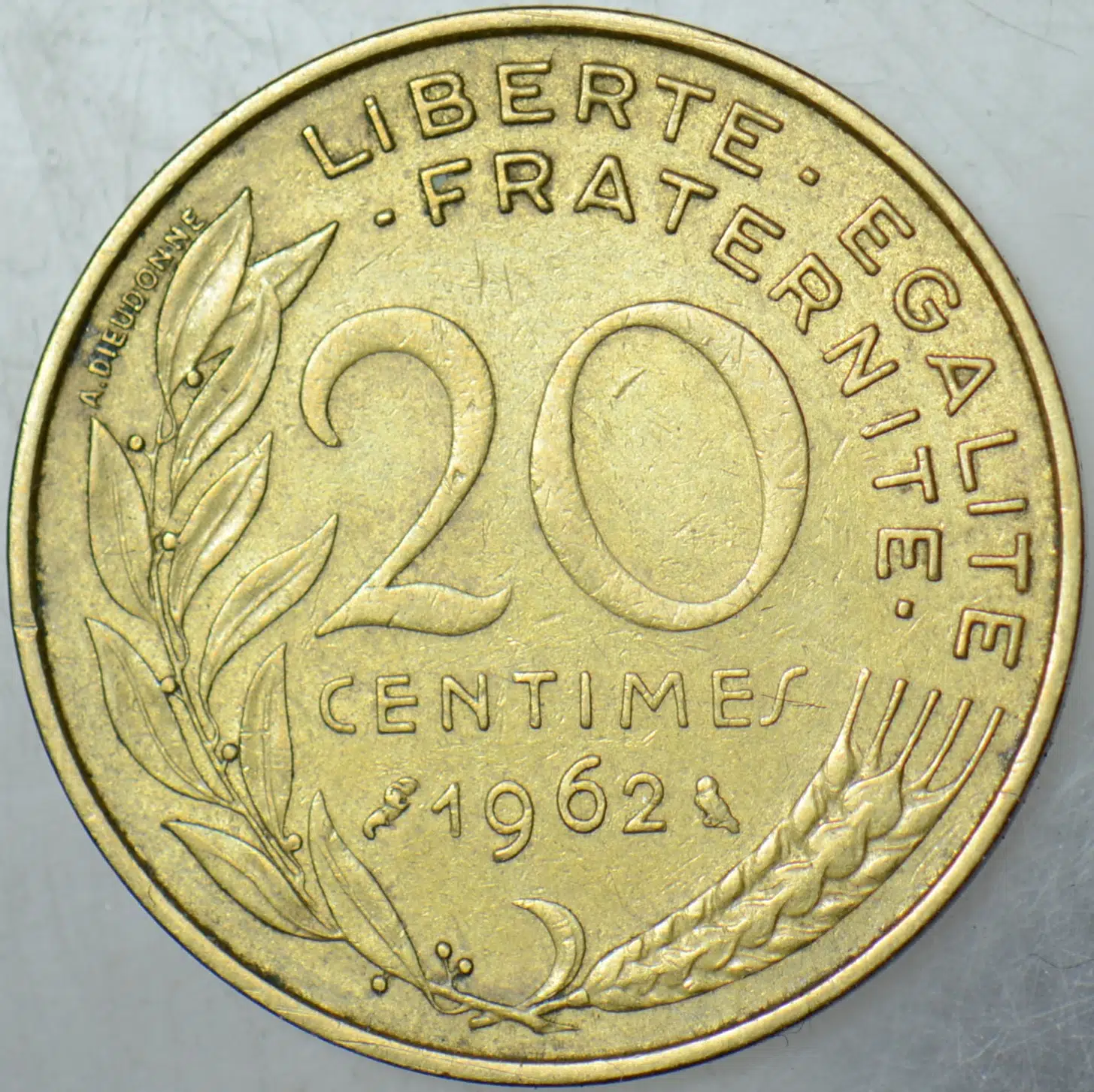 FRANSA 20 CENTİMES 1962.