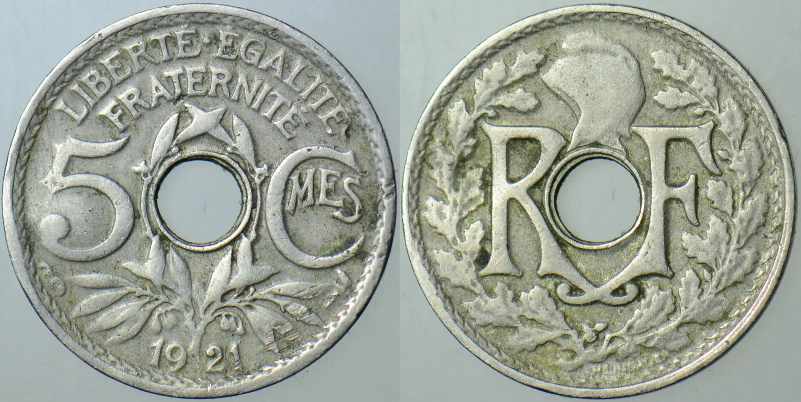 FRANSA 5 CENTIMES 1921.