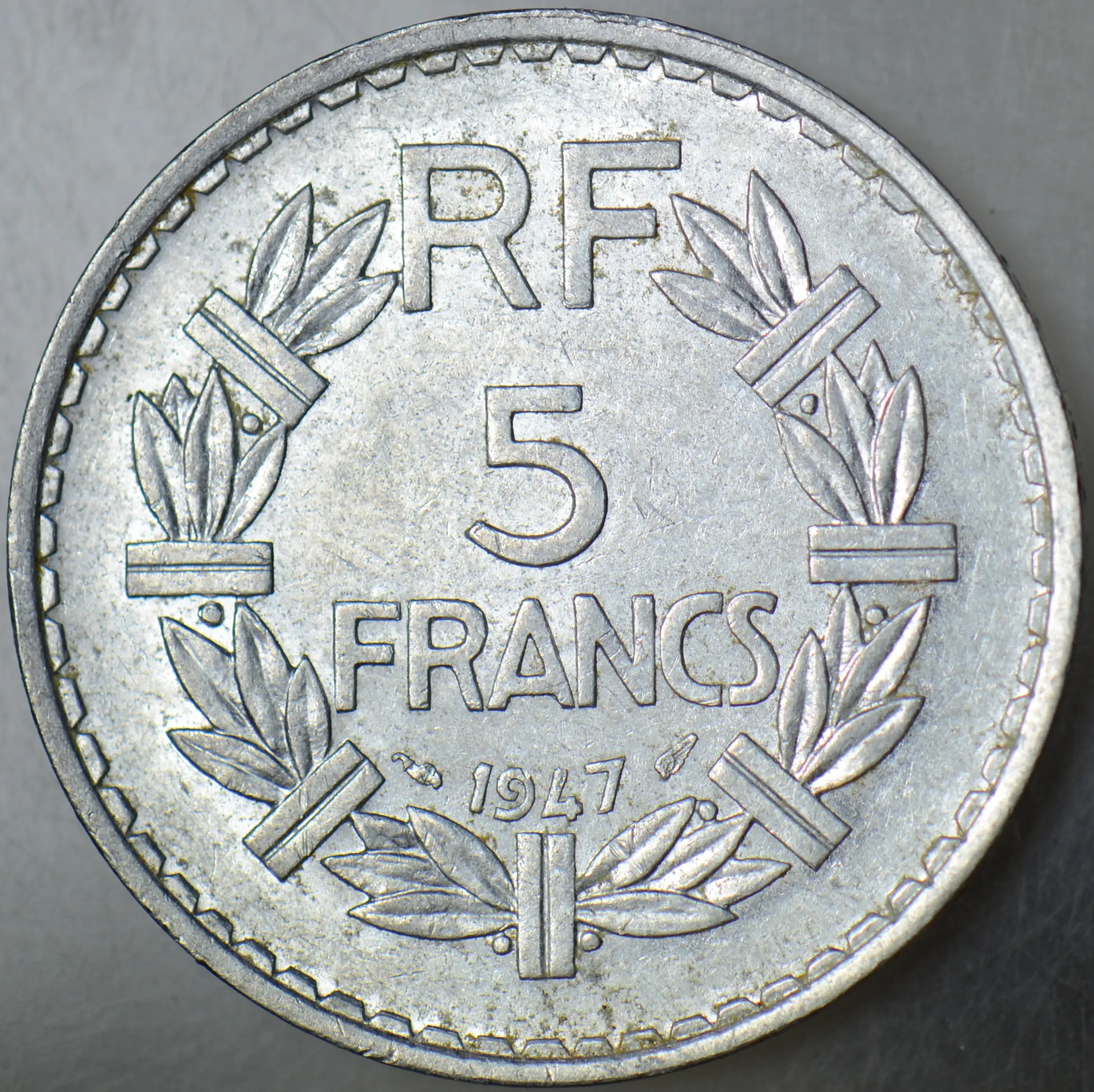 FRANSA 5 FRANK 1947. ÇİLALTI KONDİSYON.