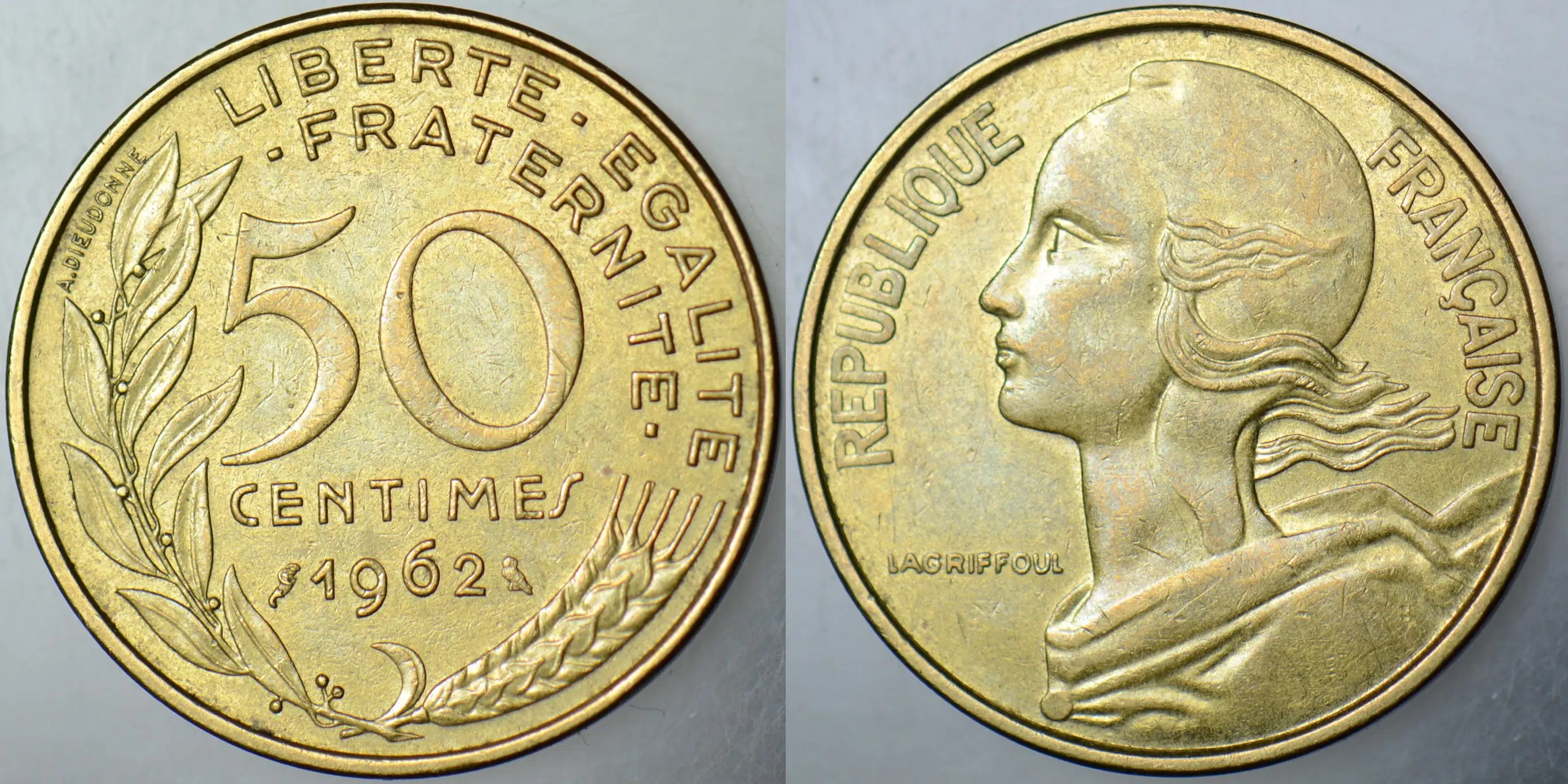 FRANSA 50 CENTİMES 1962 km 939.1 AZ ÇIKAR.