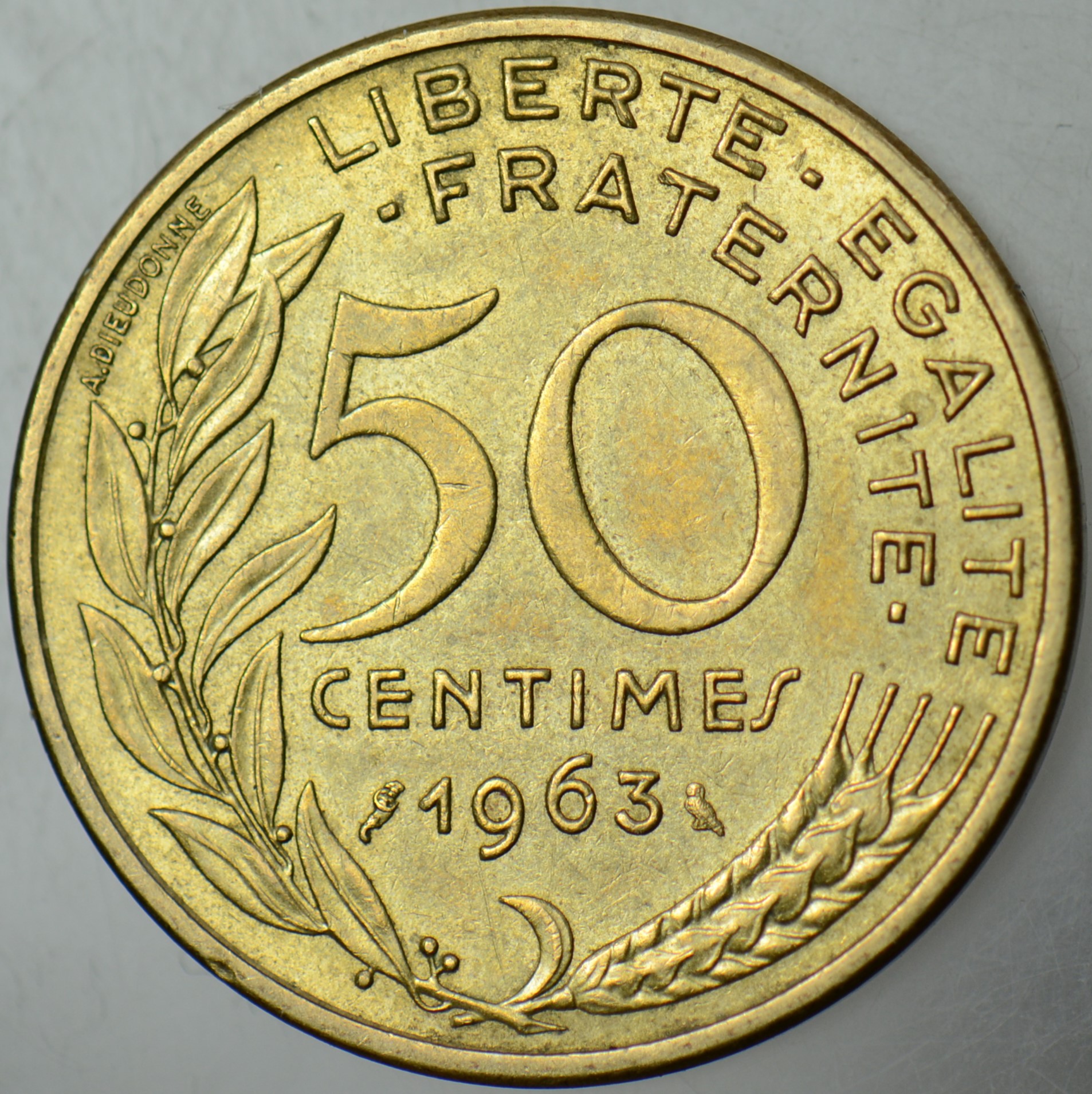 FRANSA 50 CENTİMES 1963 km 939.2 NADİR. ÇİLALTI(-)