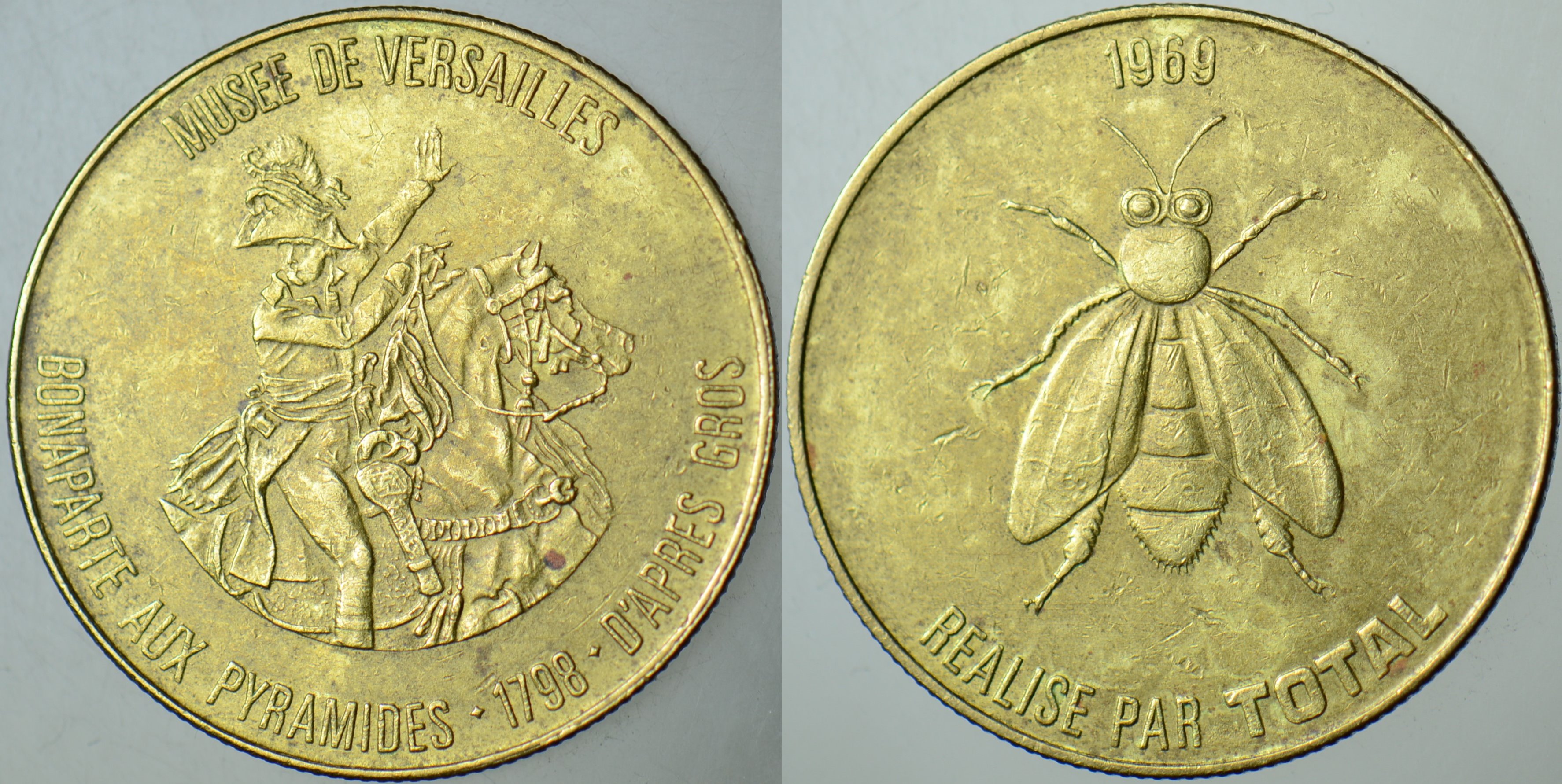 FRANSA VERSAİLLES MÜZESİ JETON 1969 TOTAL. NAPOLYON ve PİRAMİTLER 25,5 mm