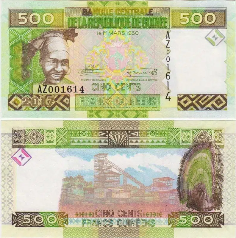 GİNE 500 FRANK 2017 REPLACEMENT AZ 001613 SERİ NOLU. NADİR. ÇİL KONDİSYON.