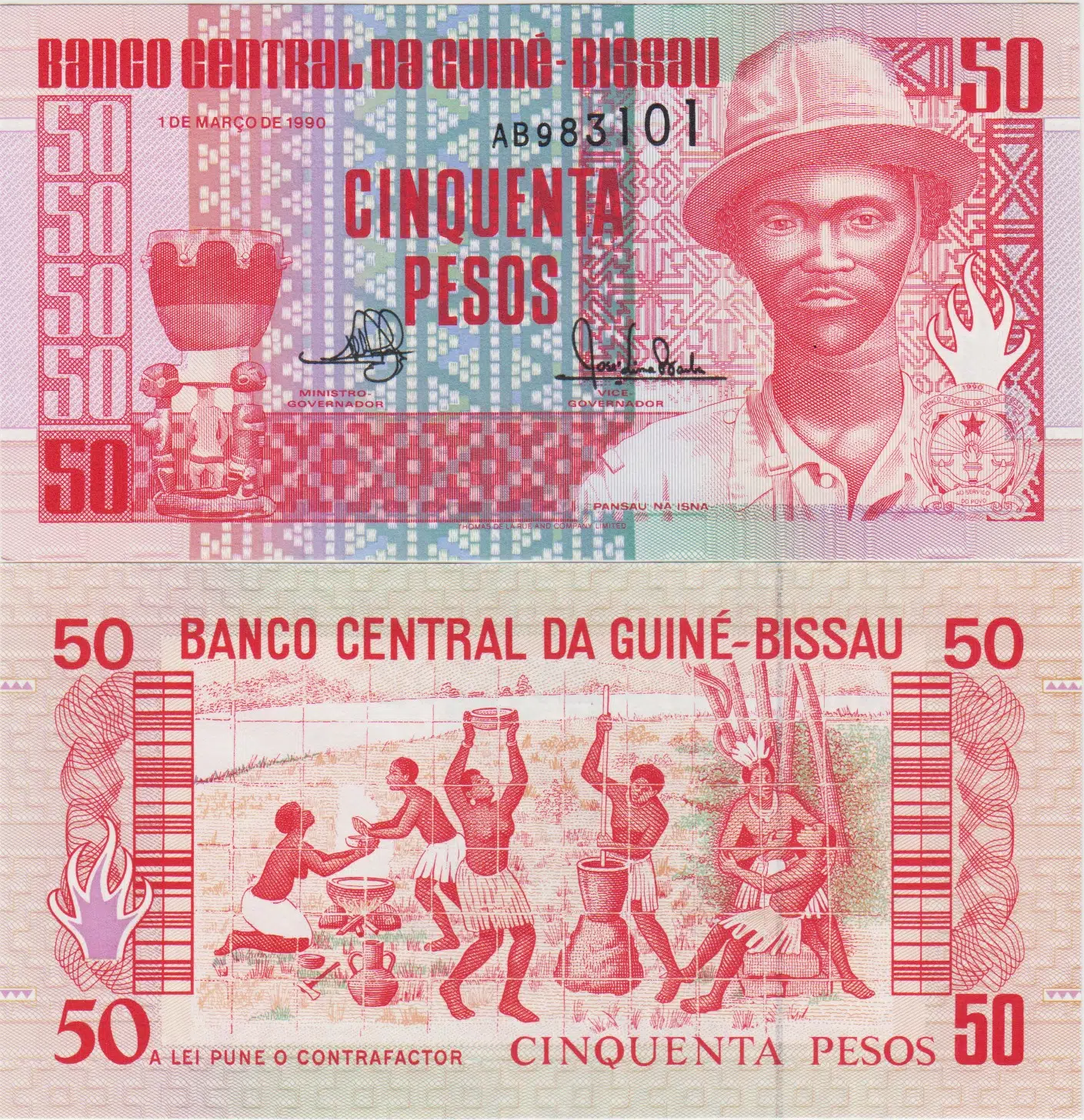 GİNE BİSSAU 50 PESO 1990 ÇİL.