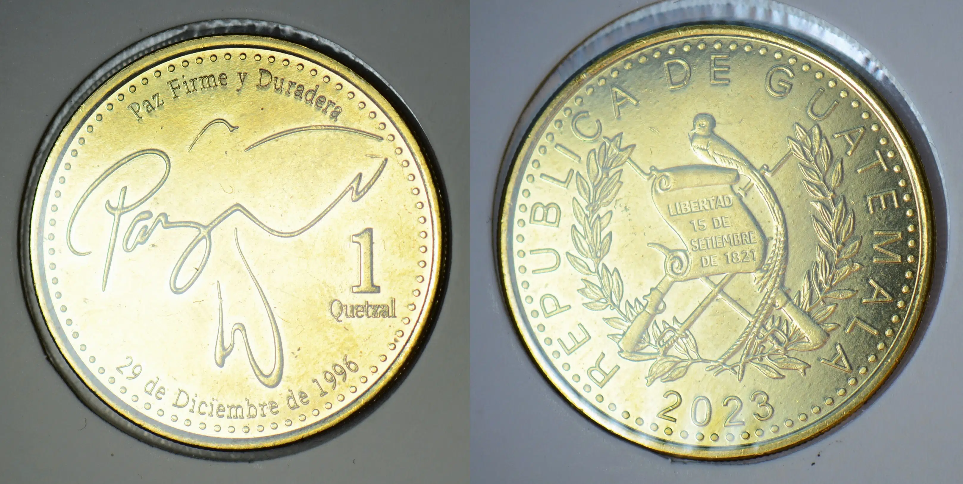 GUATEMALA 1 QUETZAL 2023 KAPAMADA ÇİL.