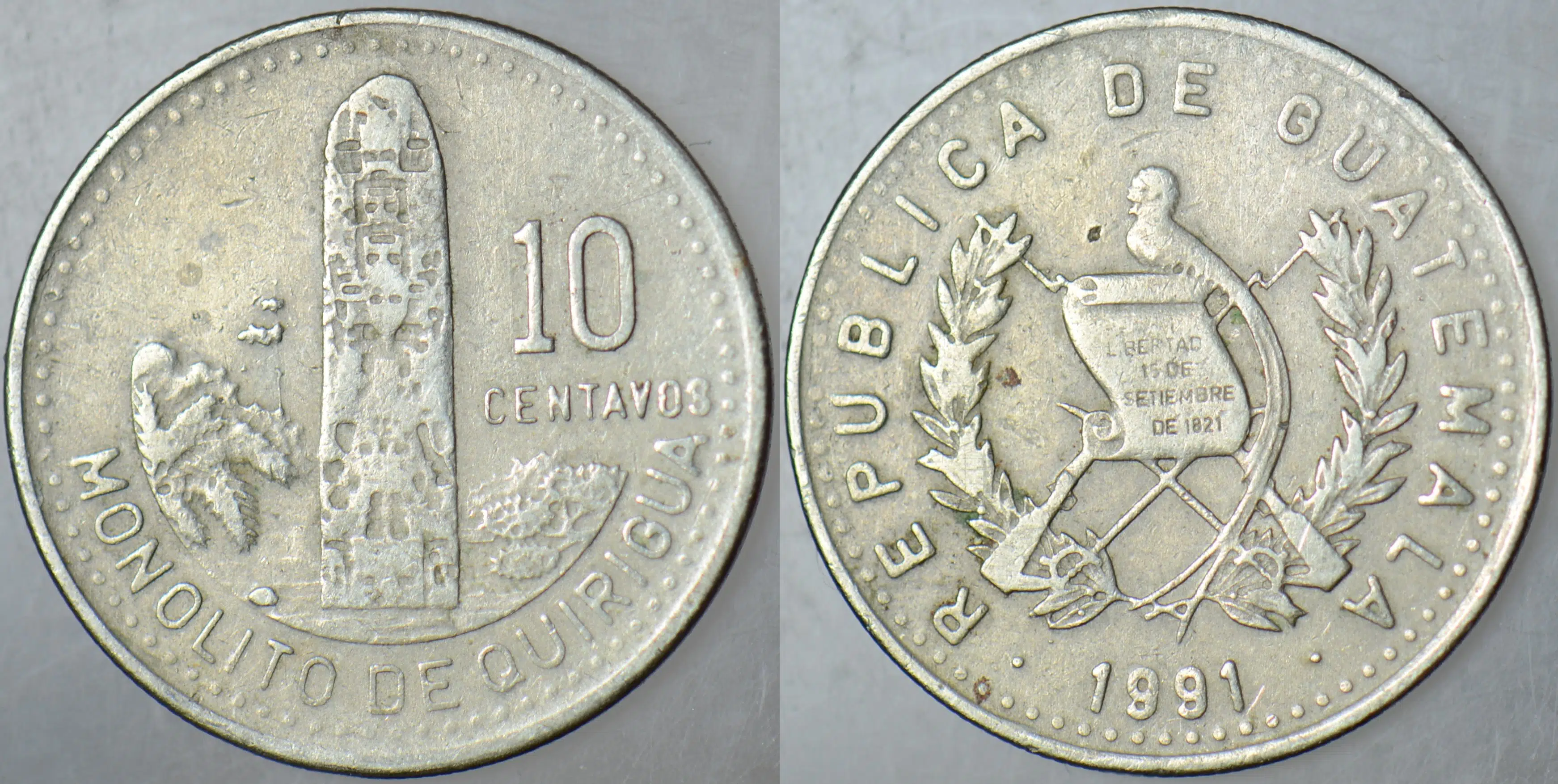 GUATEMALA 10 CENTAVOS 1991.