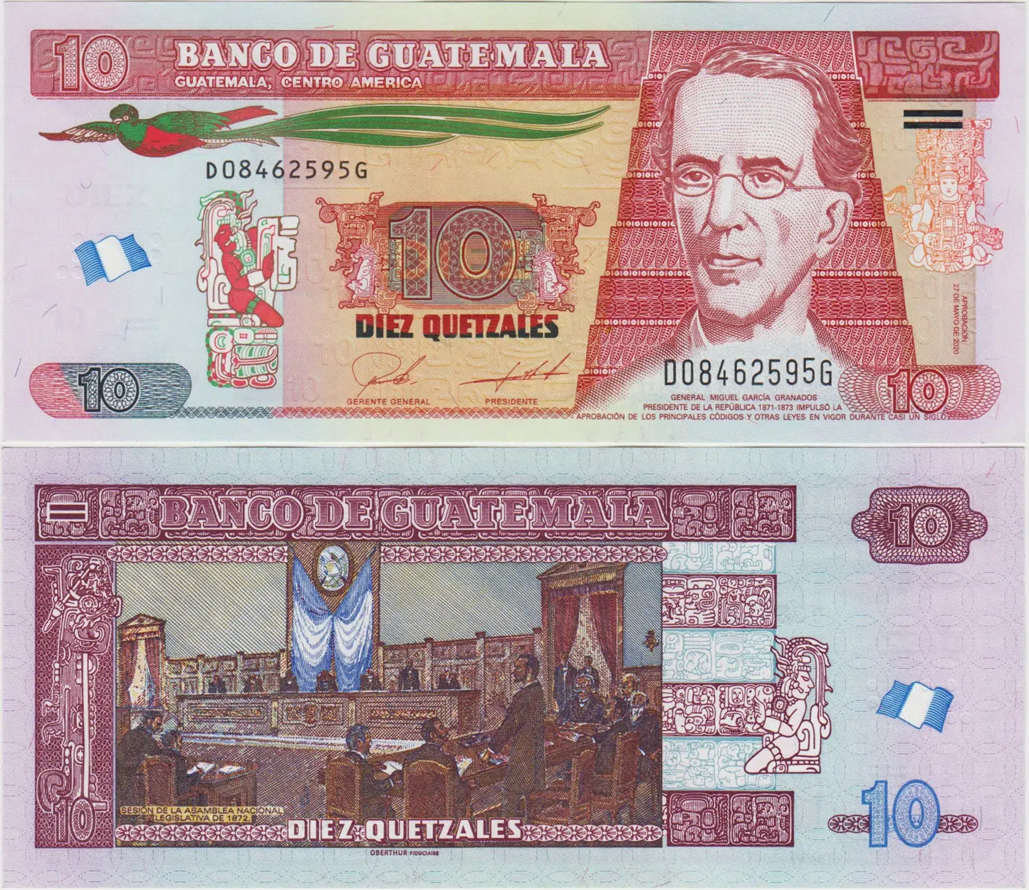 GUATEMALA 10 QUETZAL 2020 ÇİL.