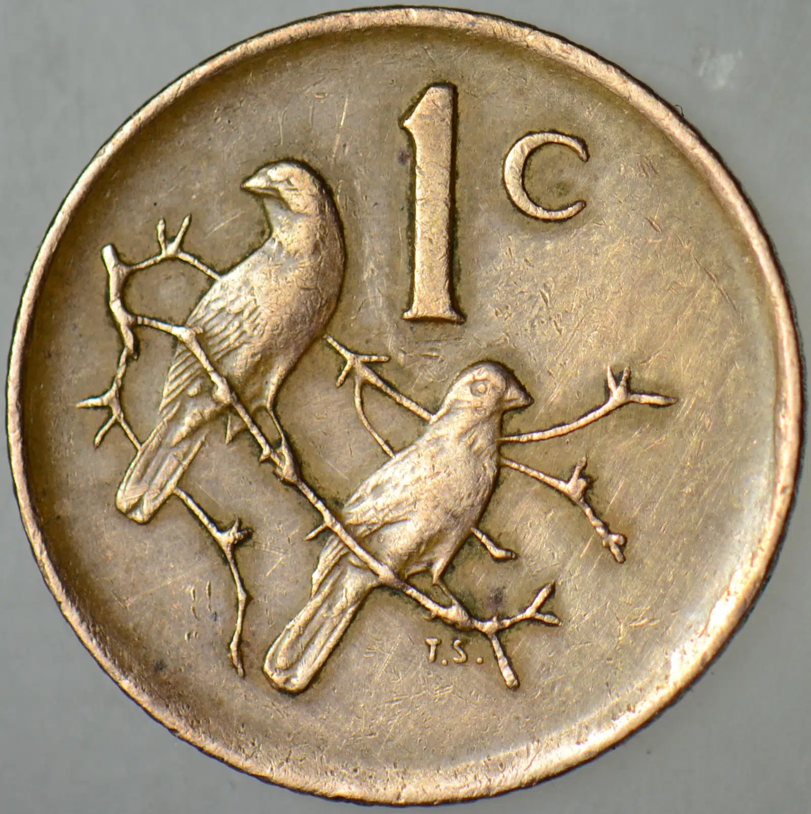 GÜNEY AFRİKA 1 CENT 1987.