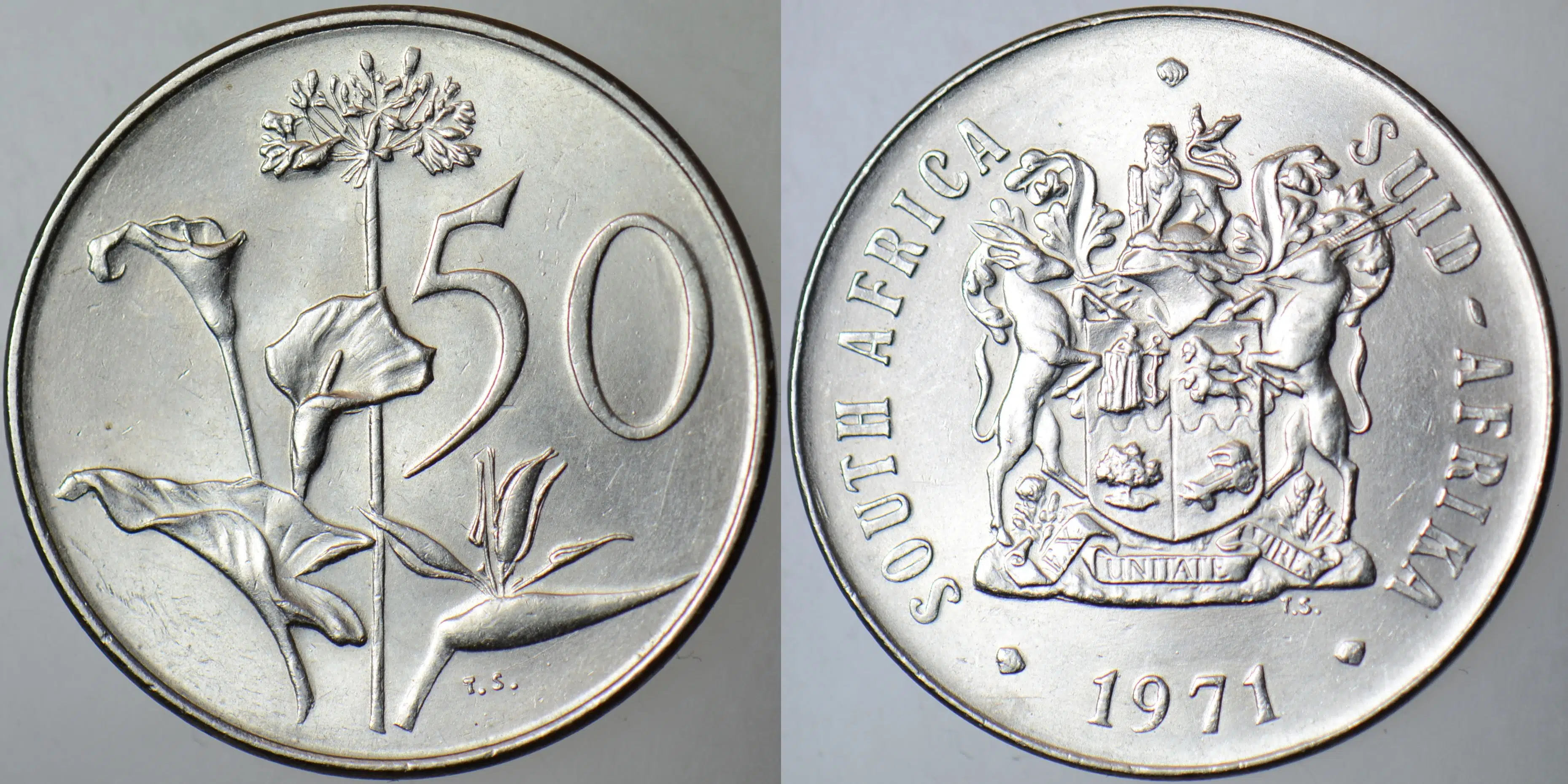 GÜNEY AFRİKA 50 CENT 1971 ÇİL(-).