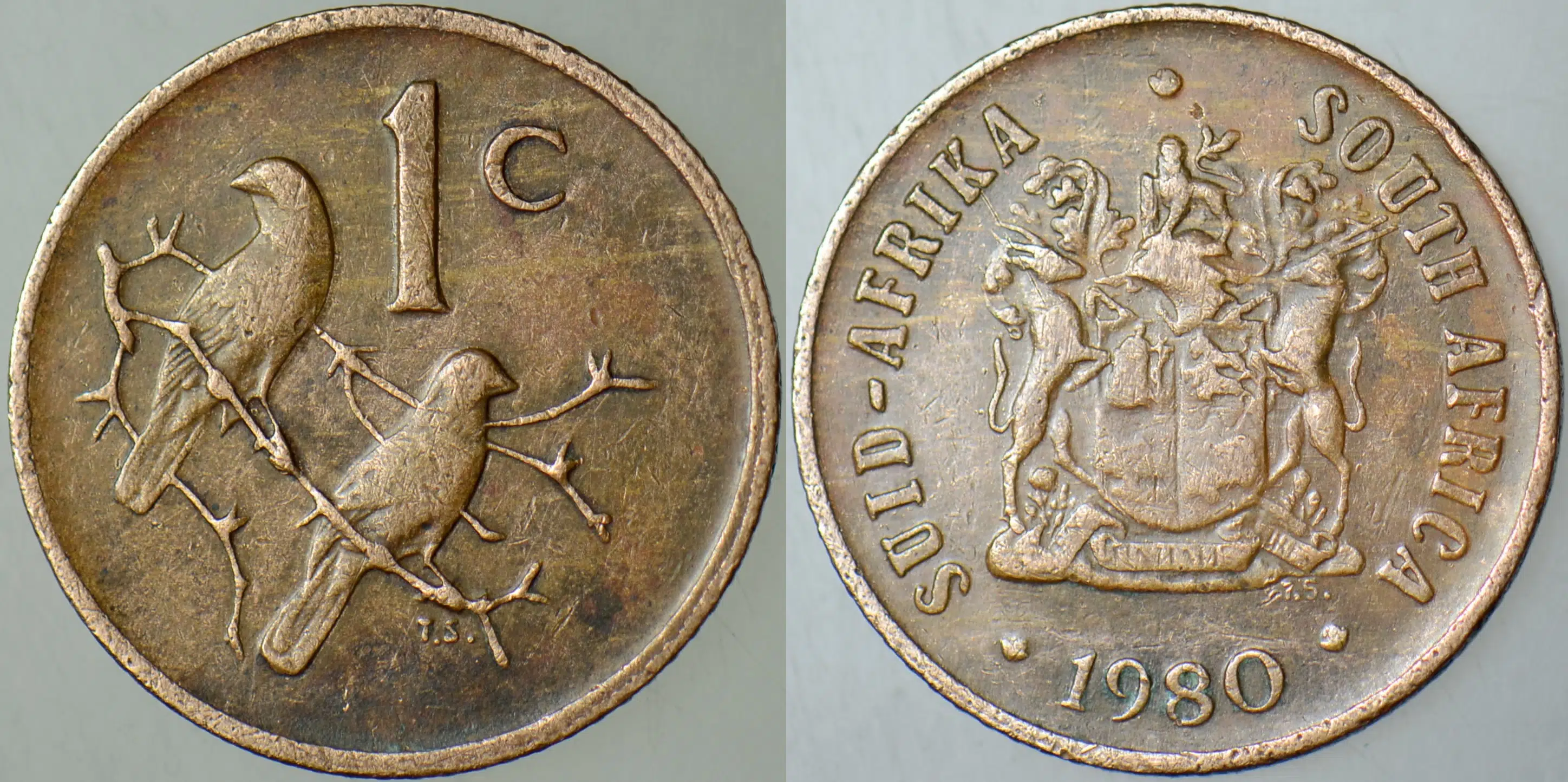 GÜNEY AFRİKA CUMHURİYETİ 1 CENT 1980.