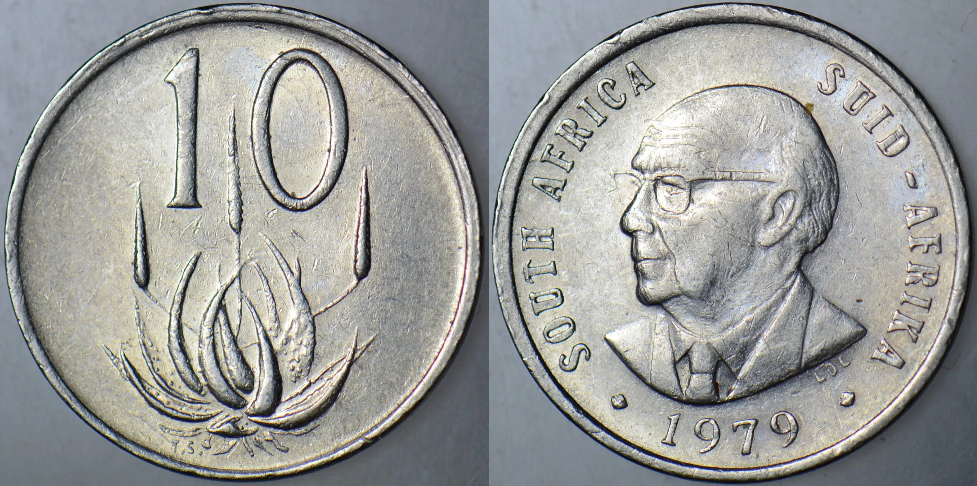GÜNEY AFRİKA CUMHURİYETİ 10 CENT 1979 SİRKÜLASYON HATIRA.