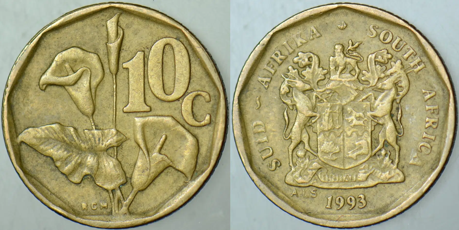 GÜNEY AFRİKA CUMHURİYETİ 10 CENT 1993.