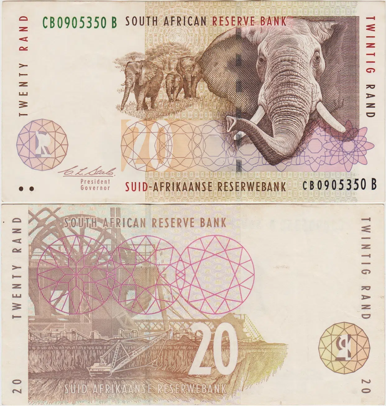 GÜNEY AFRİKA CUMHURİYETİ 20 RAND 1993 ÇOK ÇOK TEMİZ+