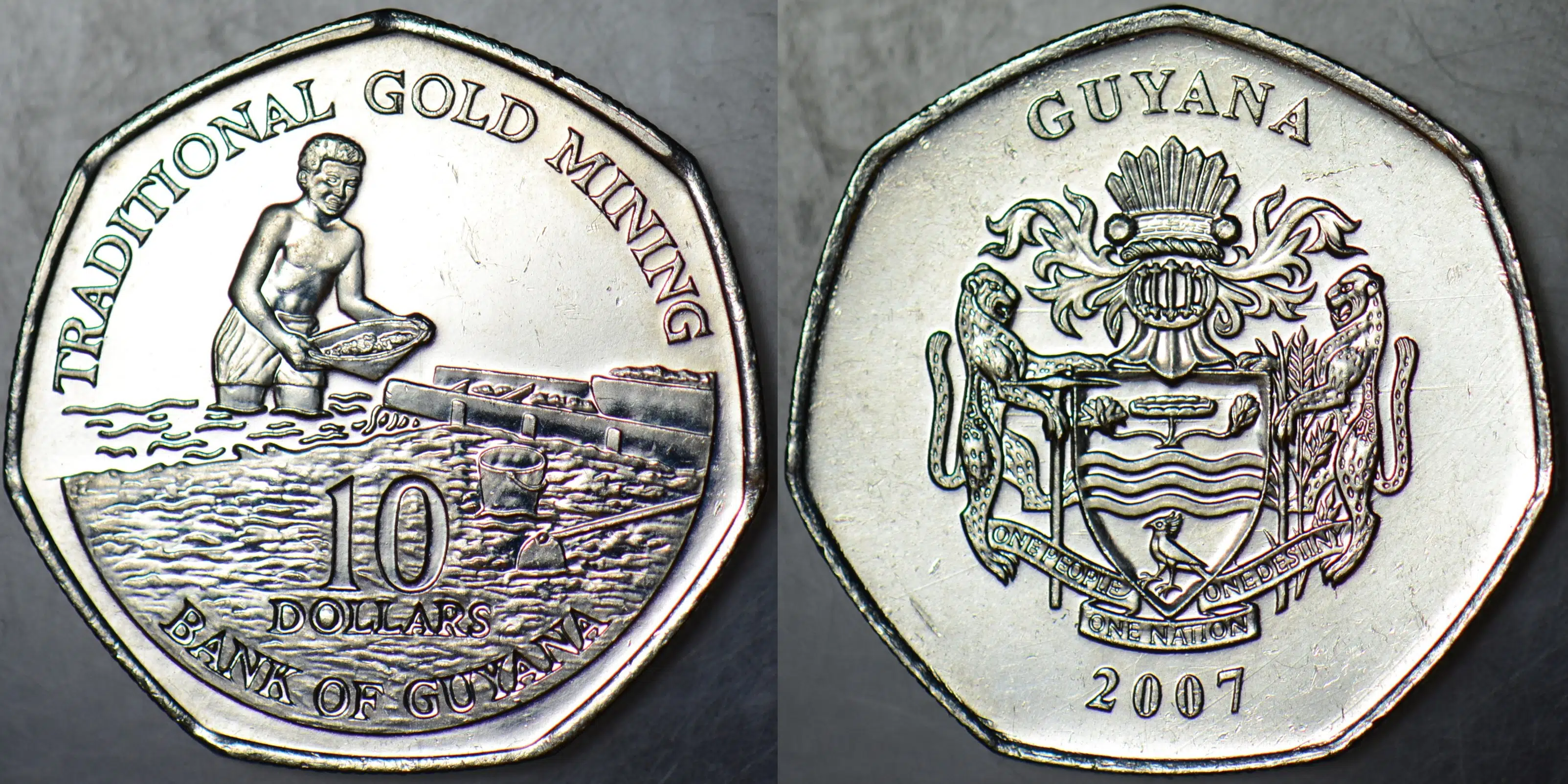 GUYANA 10 DOLAR 2007 ÇİL(-)