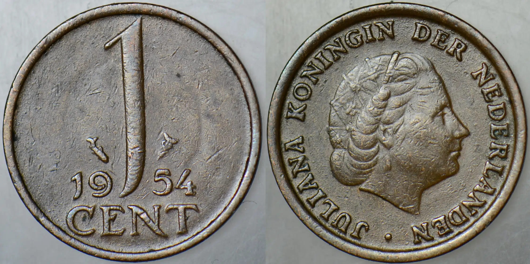 HOLLANDA 1 CENT 1954 KRALİÇE JULIANA.