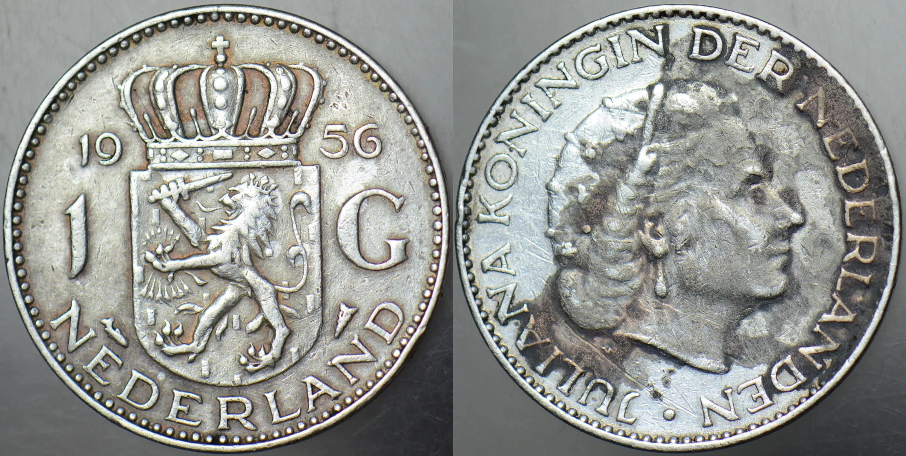 HOLLANDA 1 GULDEN 1956 GÜMÜŞ 6,5 gr.