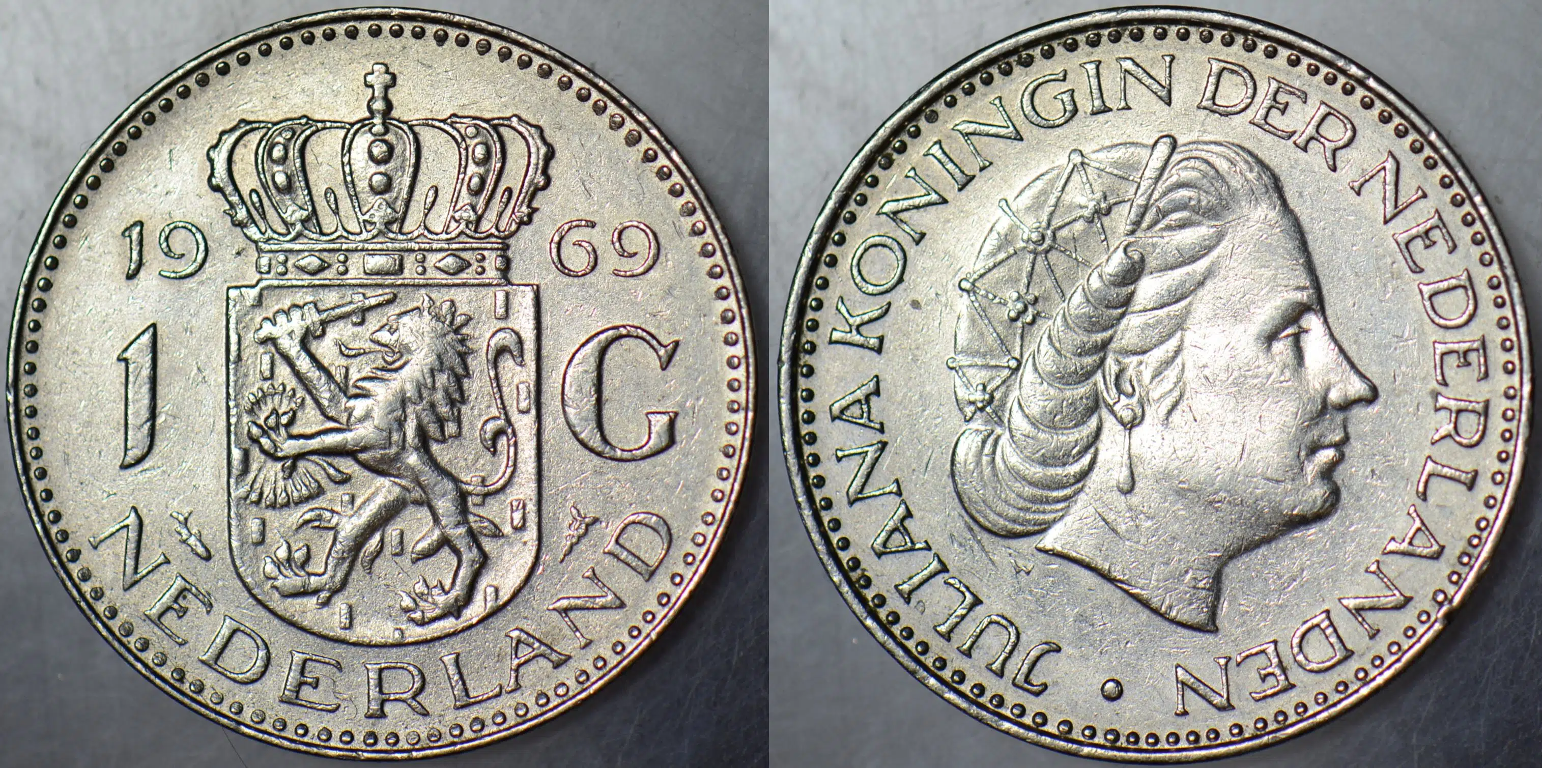 HOLLANDA 1 GULDEN 1969 KRALİÇE JULIANA.