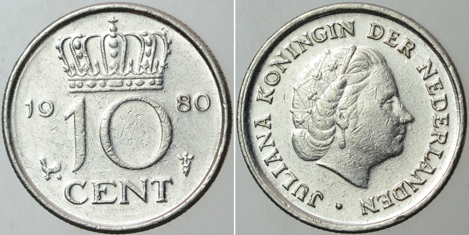 HOLLANDA 10 CENT 1980. KRALİÇE JULIANA DÖNEMİ.