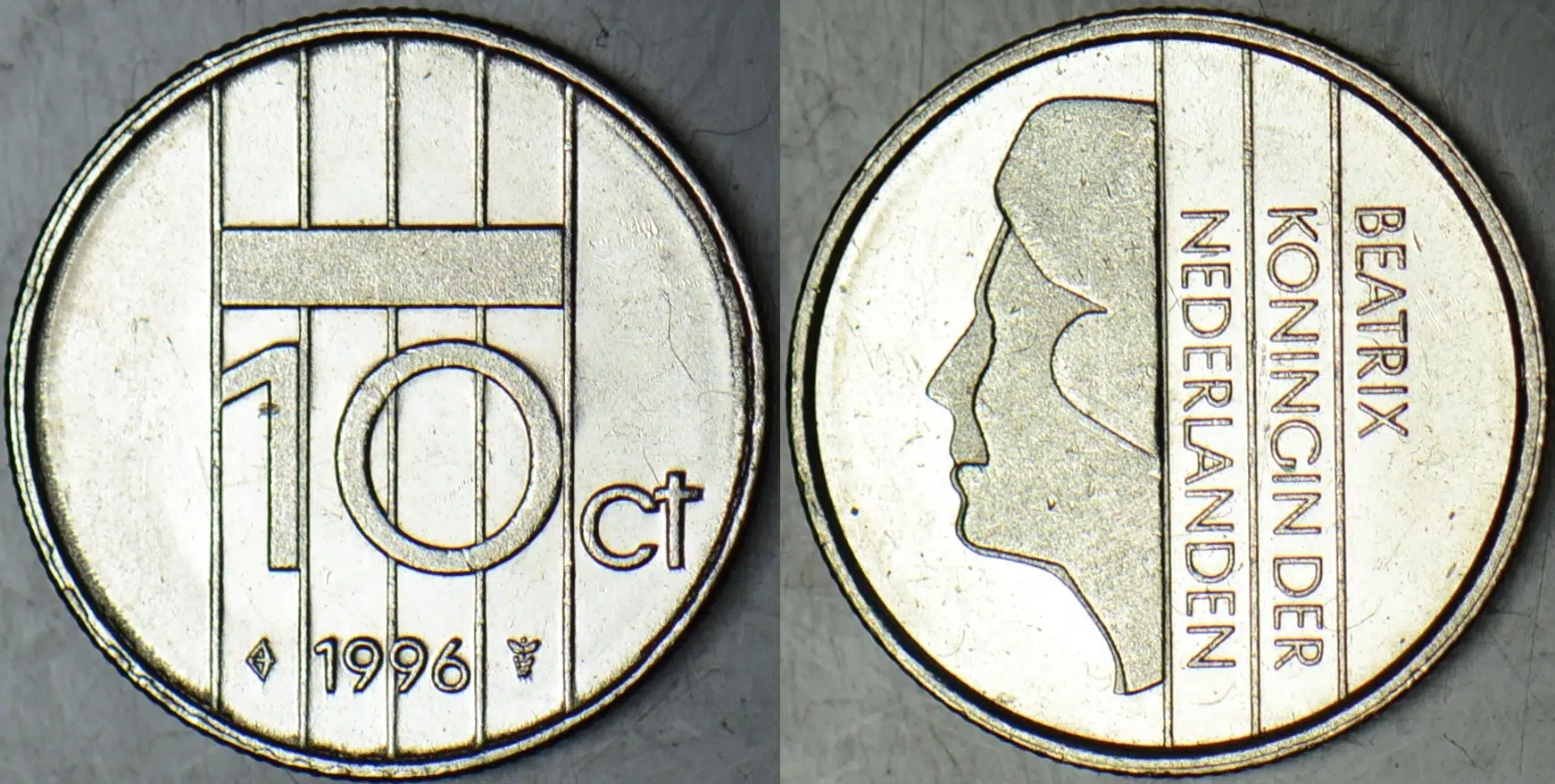 HOLLANDA 10 CENT1996 KRALİÇE BEATRIX DÖNEMİ. ÇİLALTI.