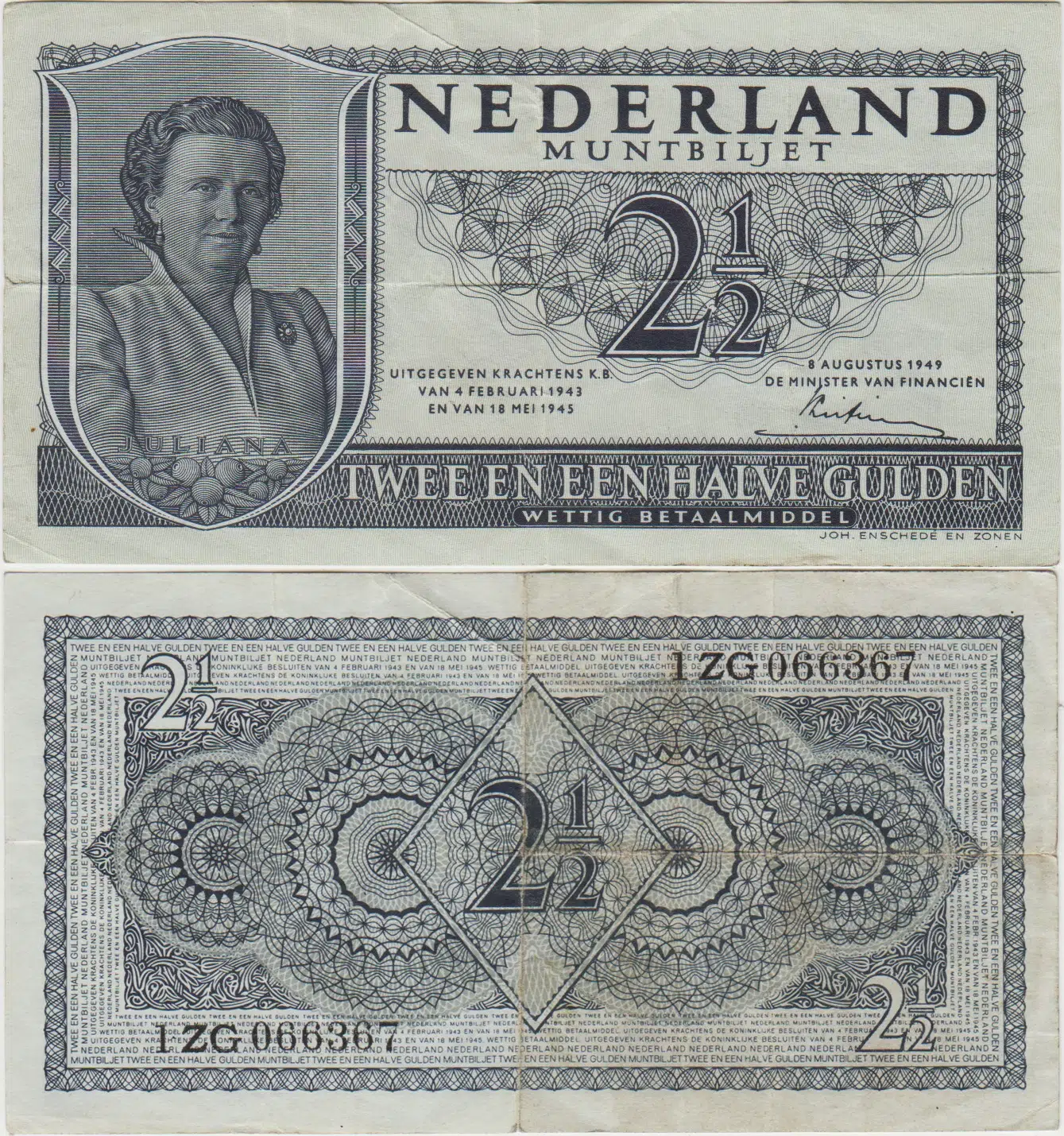 HOLLANDA 2,5 GULDEN 1949 REPLACEMENT? ÇOK TEMİZ+