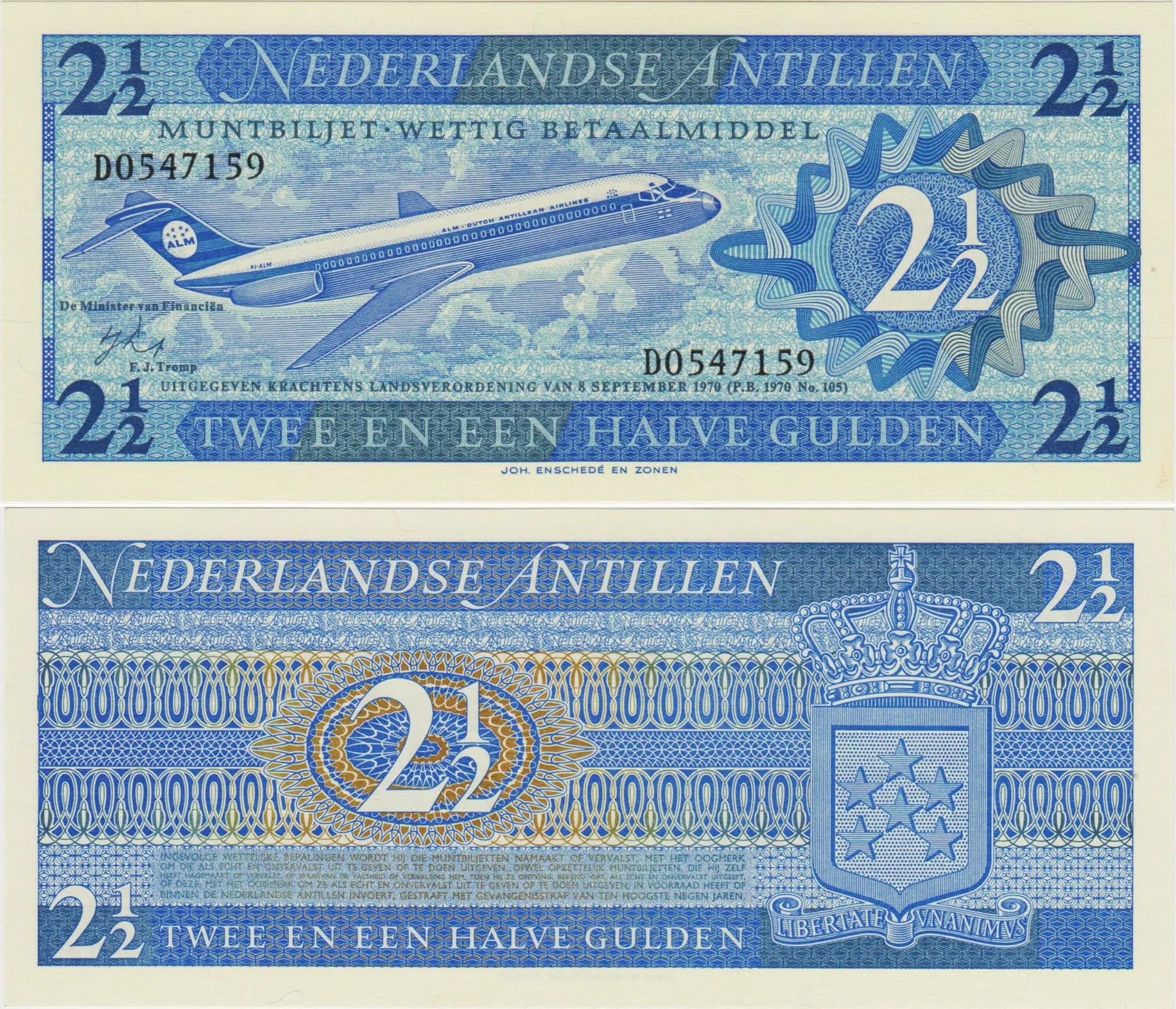 HOLLANDA ANTİLLERİ 2,5 GULDEN 1970 . ÇİL KONDİSYON.