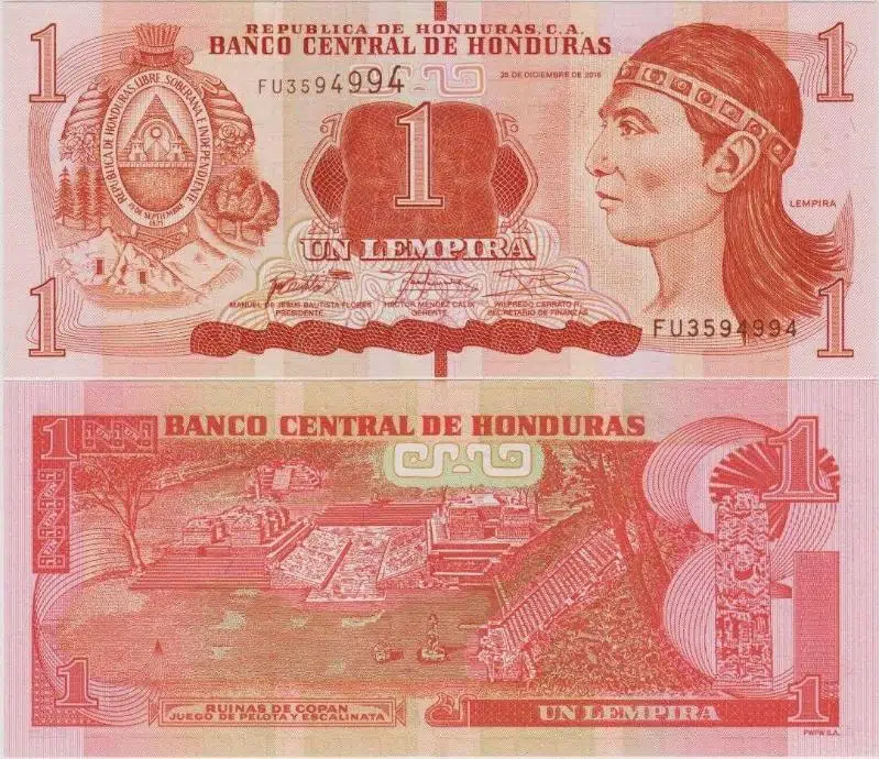 HONDURAS 1 LEMPİRA 2016 ÇİL KONDİSYON.
