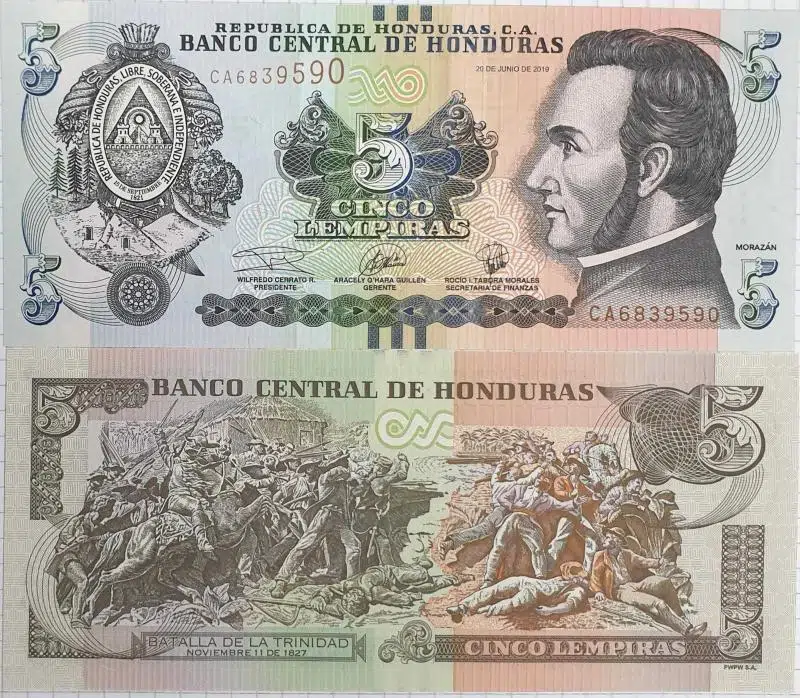HONDURAS 5 LEMPİRA 2019 ÇİL KONDİSYON.