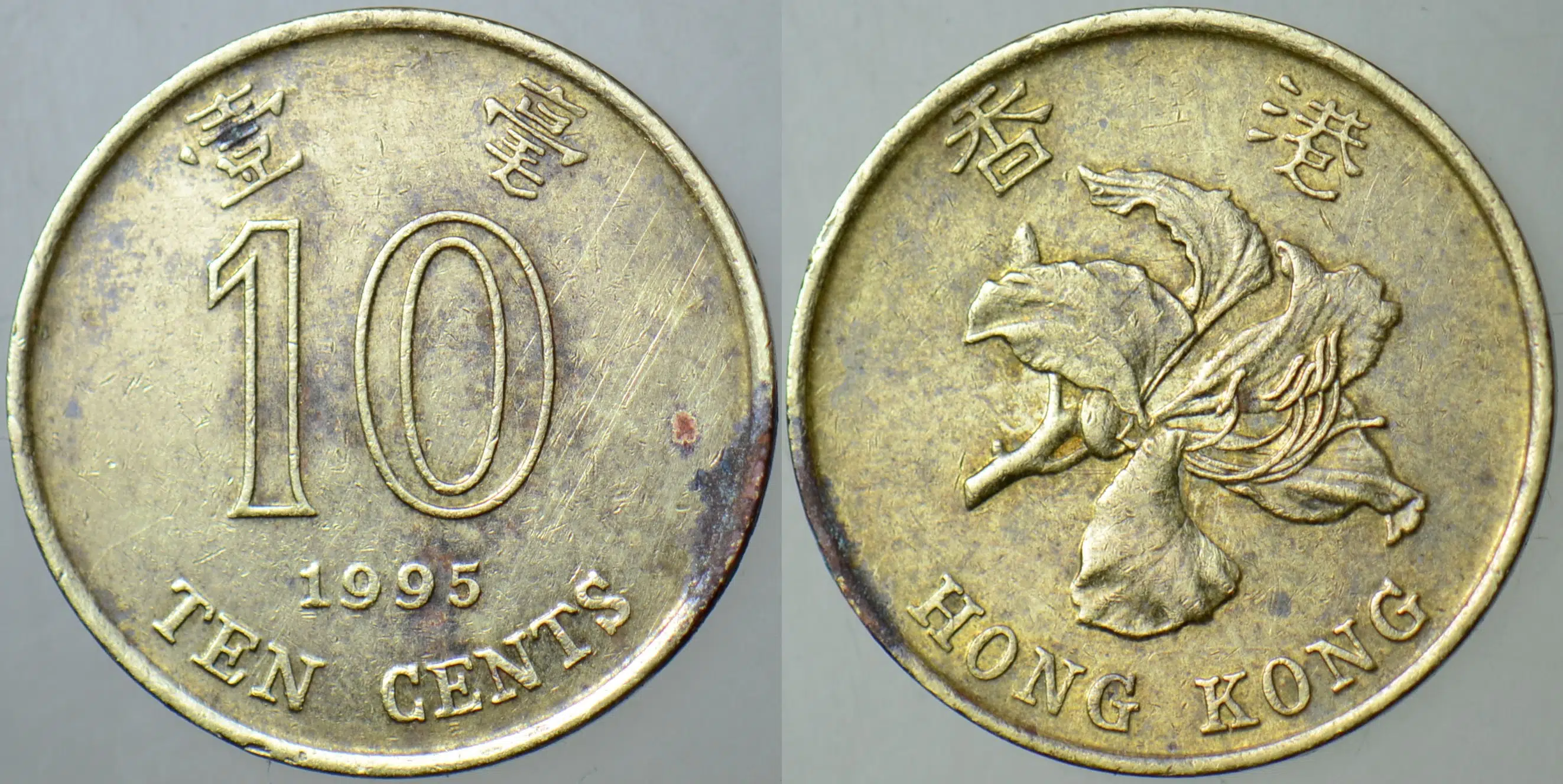 HONG KONG 10 CENT 1995.