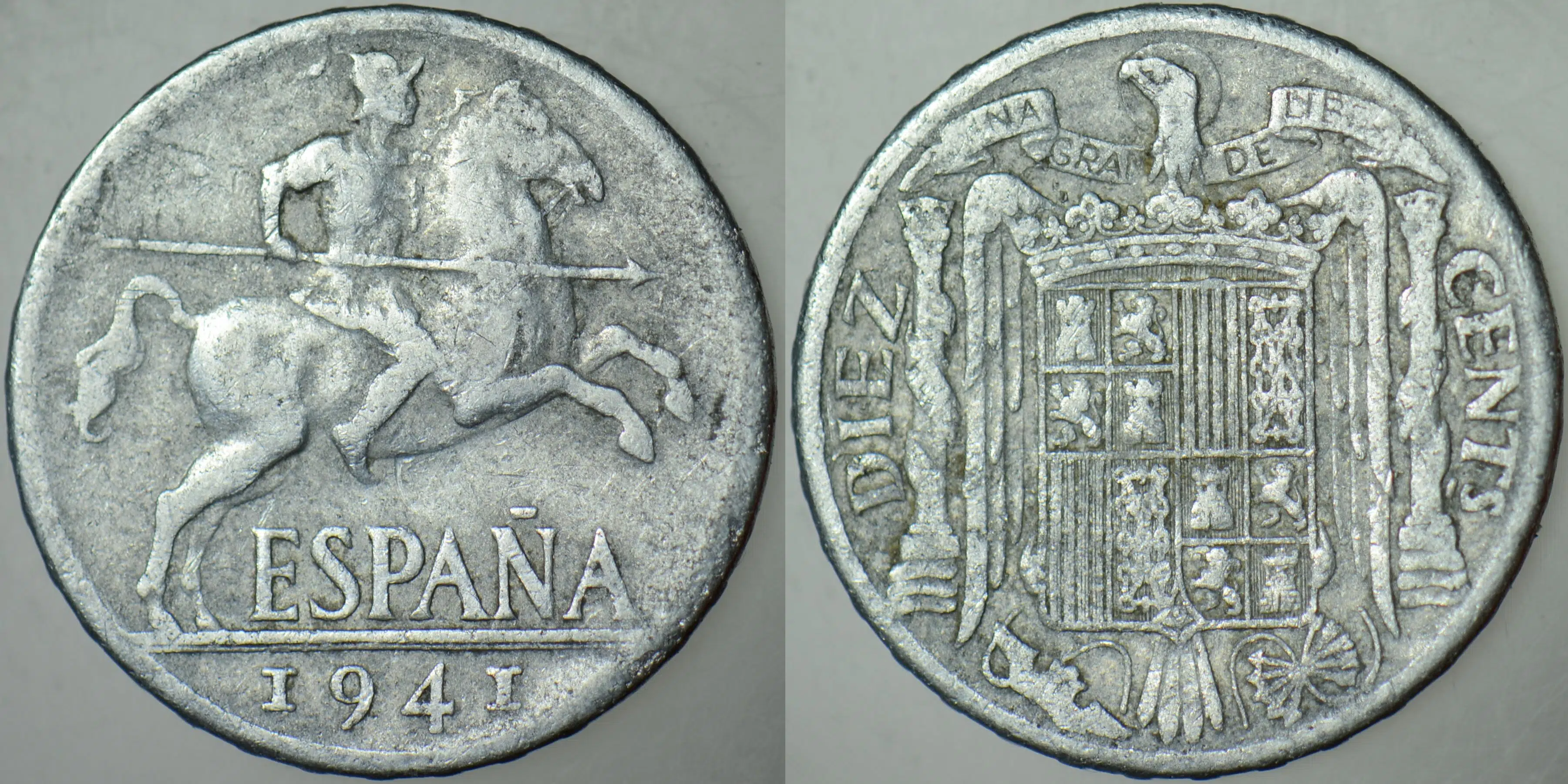 İSPANYA 10 CENTIMOS 1941.