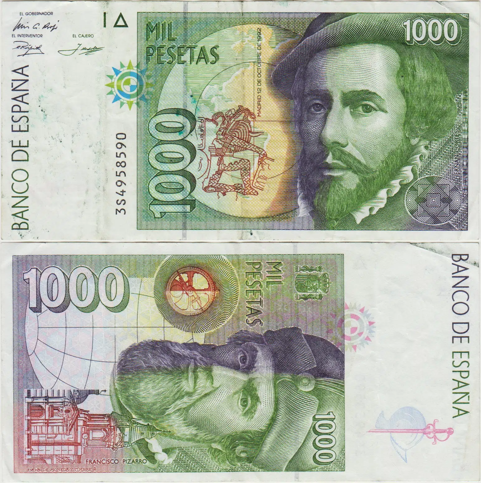 İSPANYA 1000 PESETA 1992 ÇOK ÇOK TEMİZ(-)