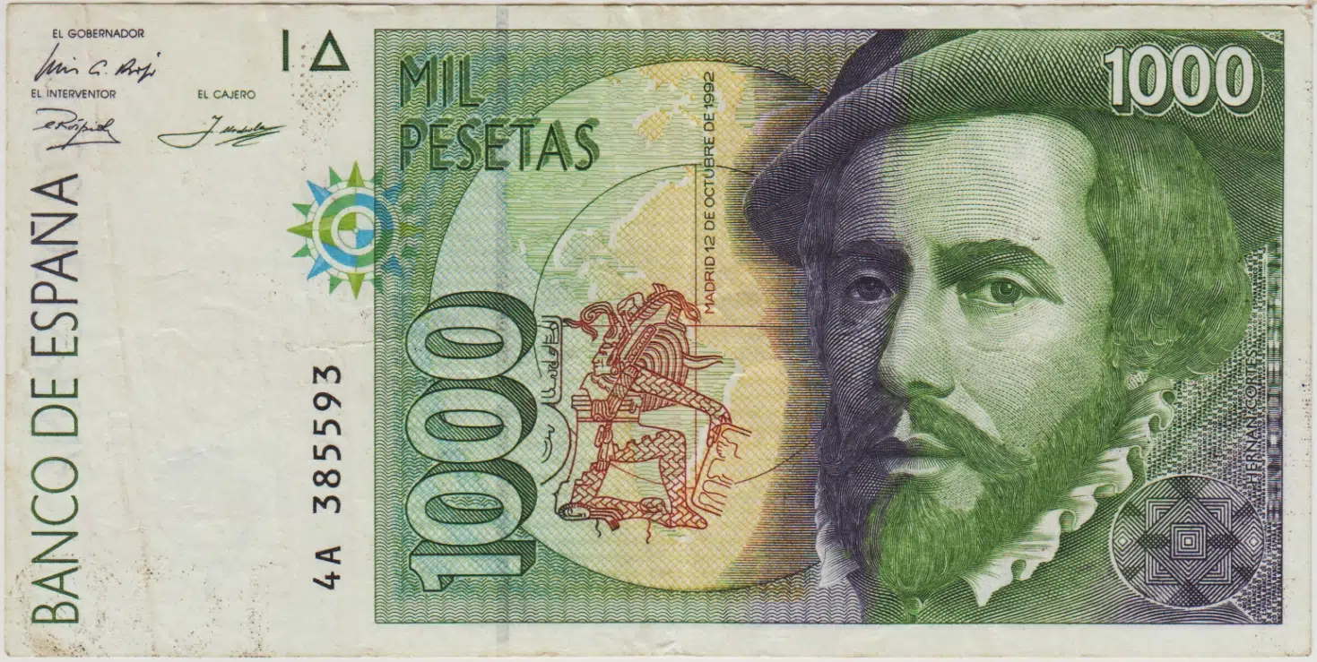 İSPANYA 1000 PESETA 1992 ÇOK TEMİZ.