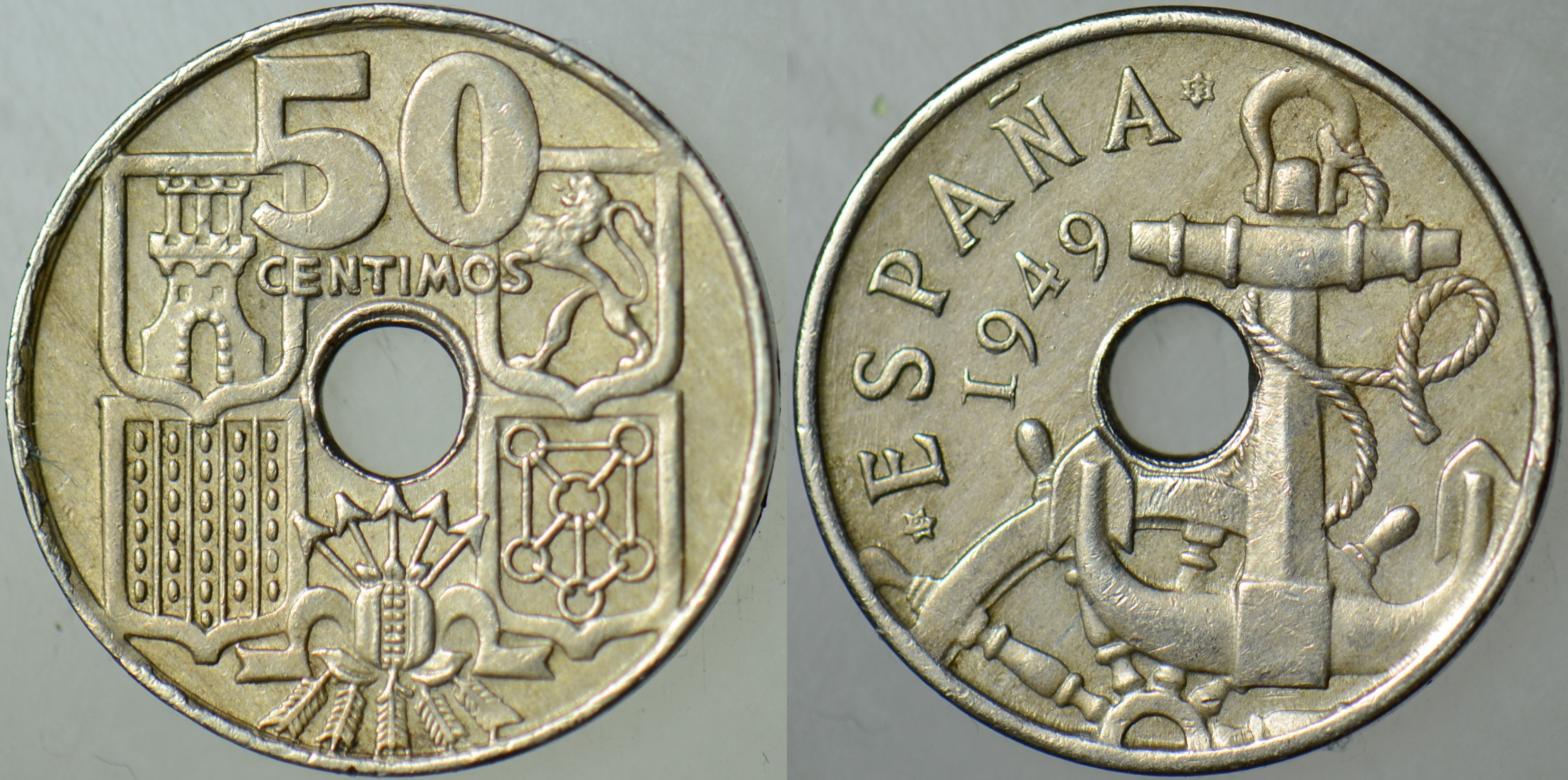 İSPANYA 50 CENTİMOS 1949 (53)