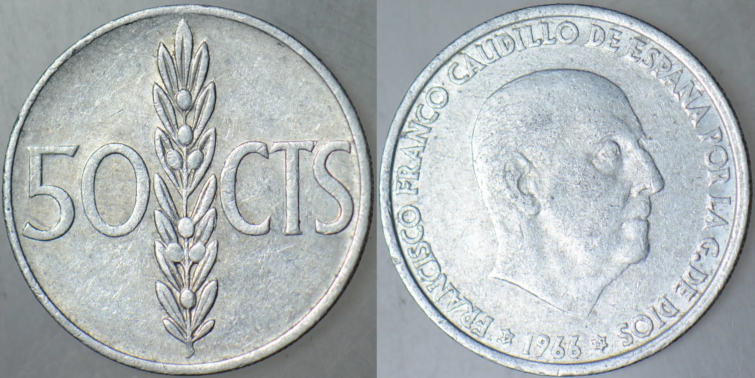 İSPANYA 50 CENTIMOS 1966 (67). FRANCO DÖNEMİ.