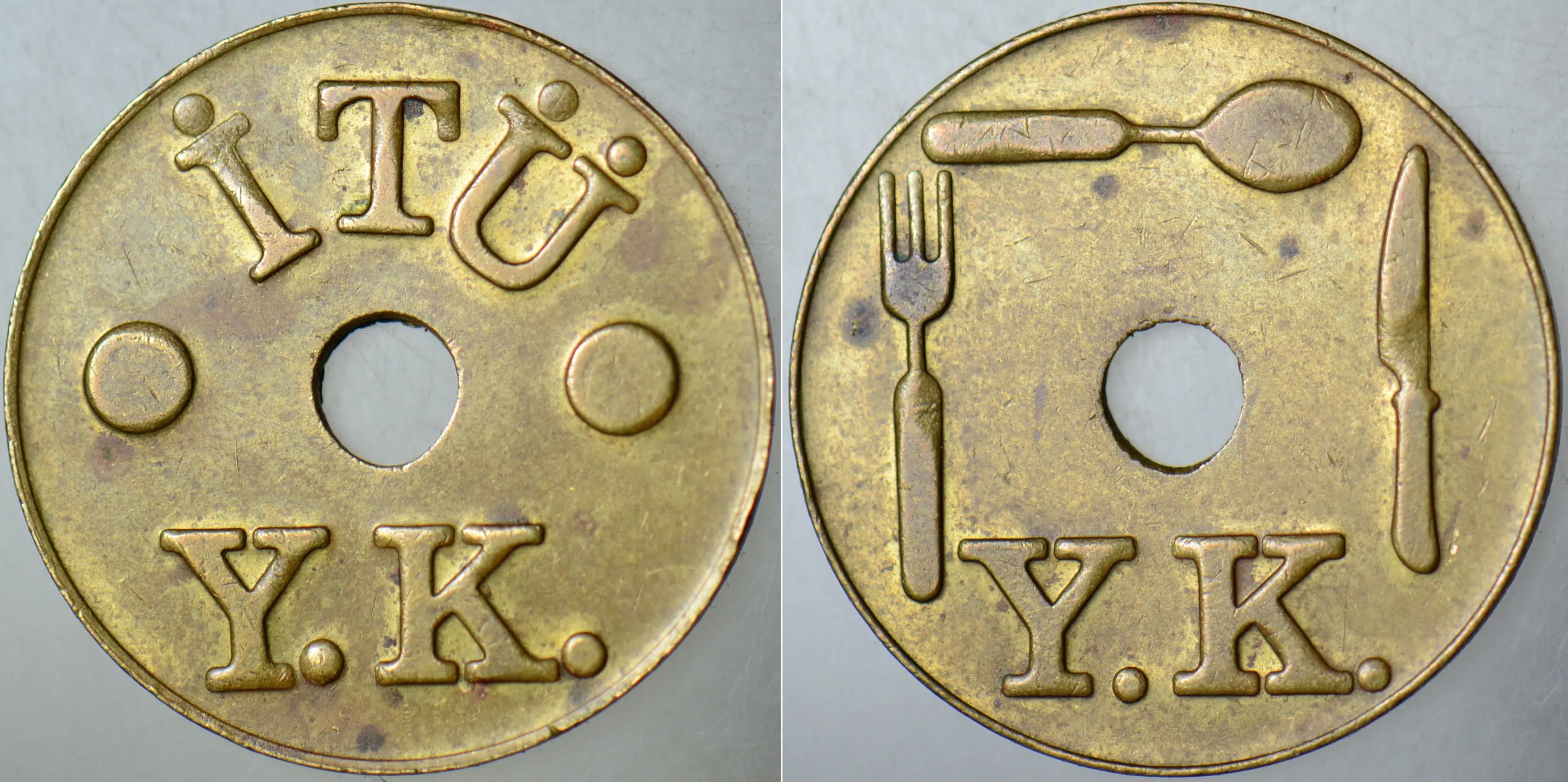 İSTANBUL TEKNİK ÜNİVERSİTESİ YEMEK JETONU. DELİKLİ. İTÜ Y.K.