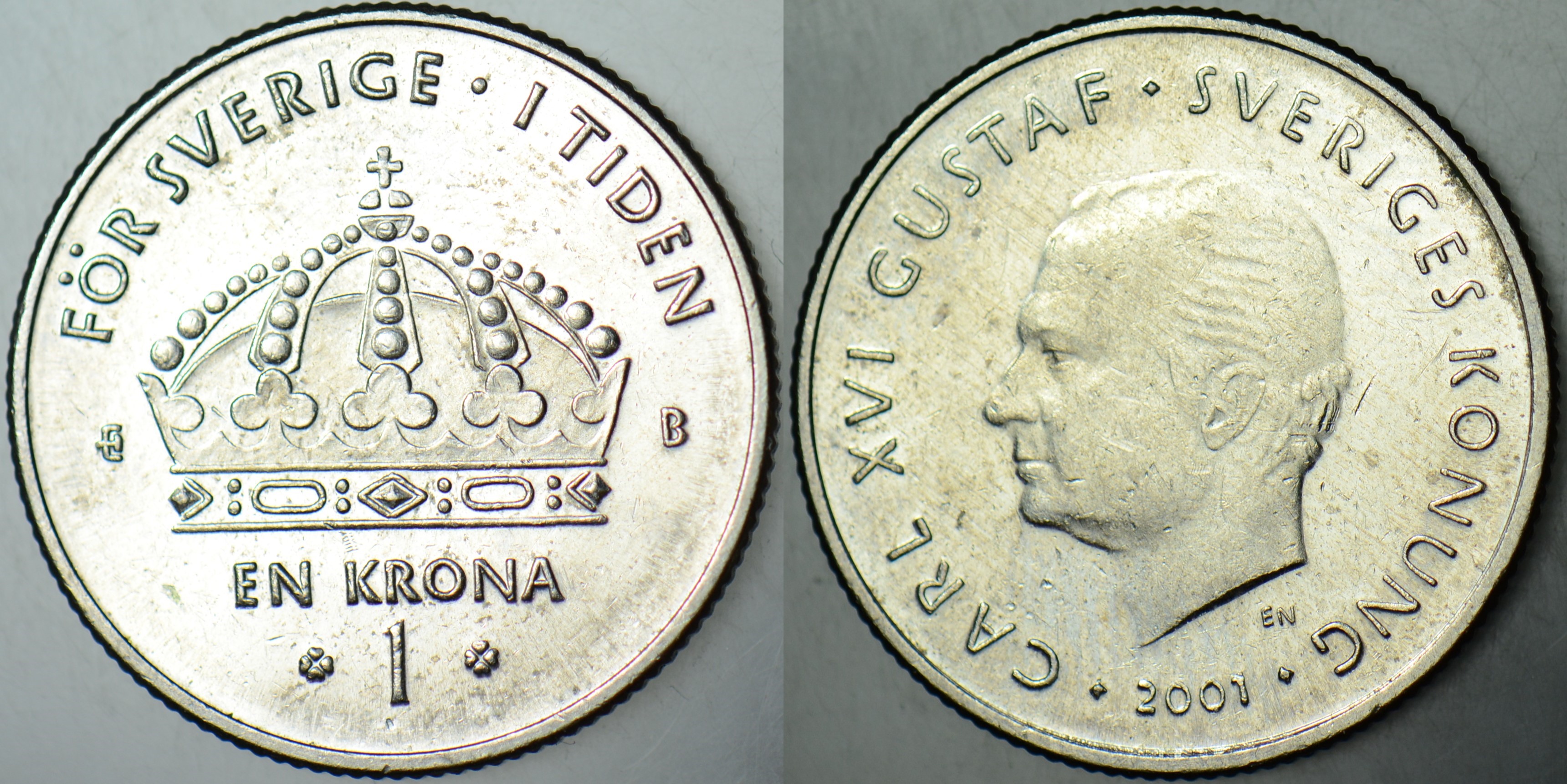 İSVEÇ 1 KRON 2001 ÇİLALTI