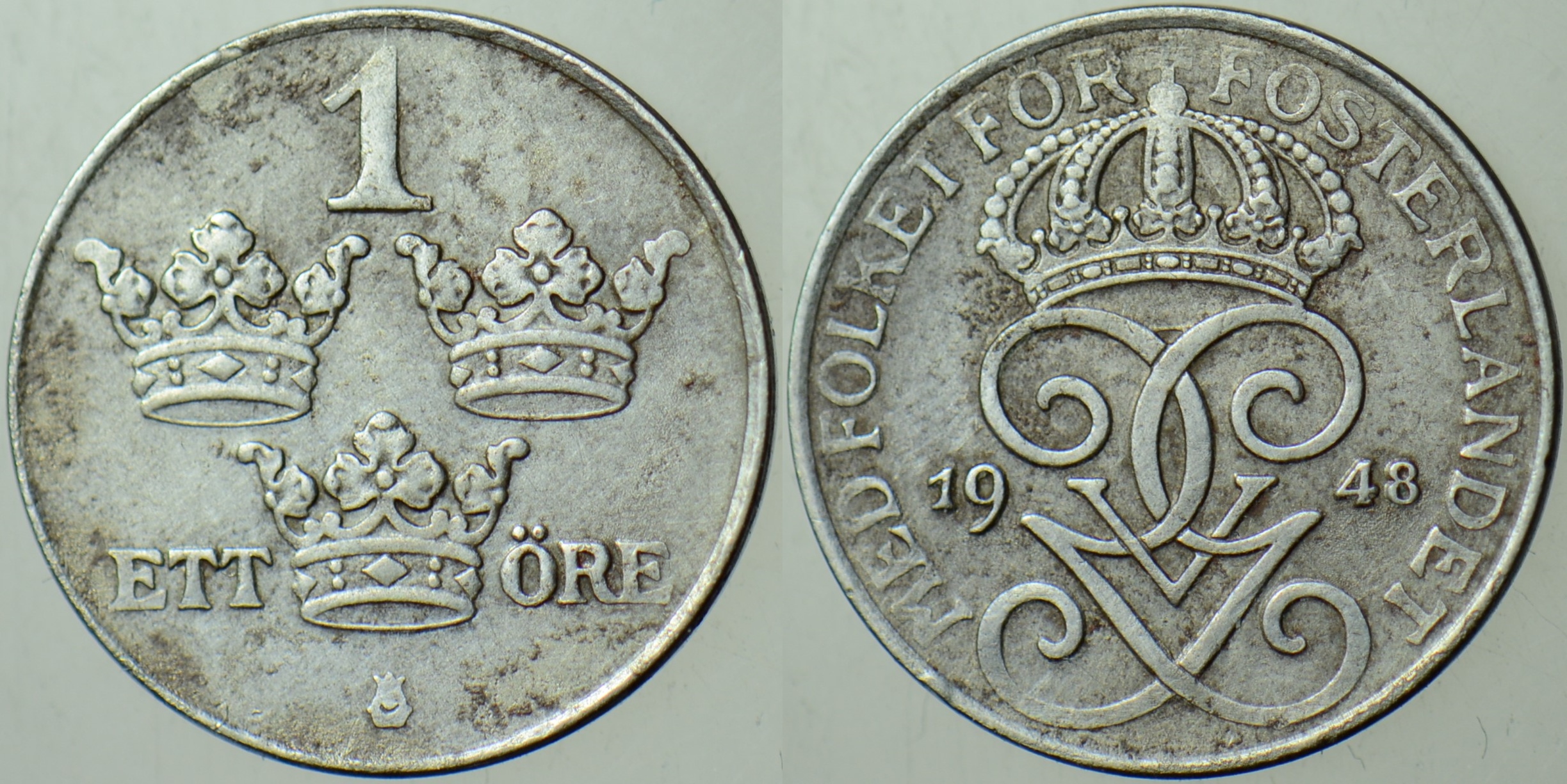 İSVEÇ 1 ÖRE 1948 DEMİR 16 mm.