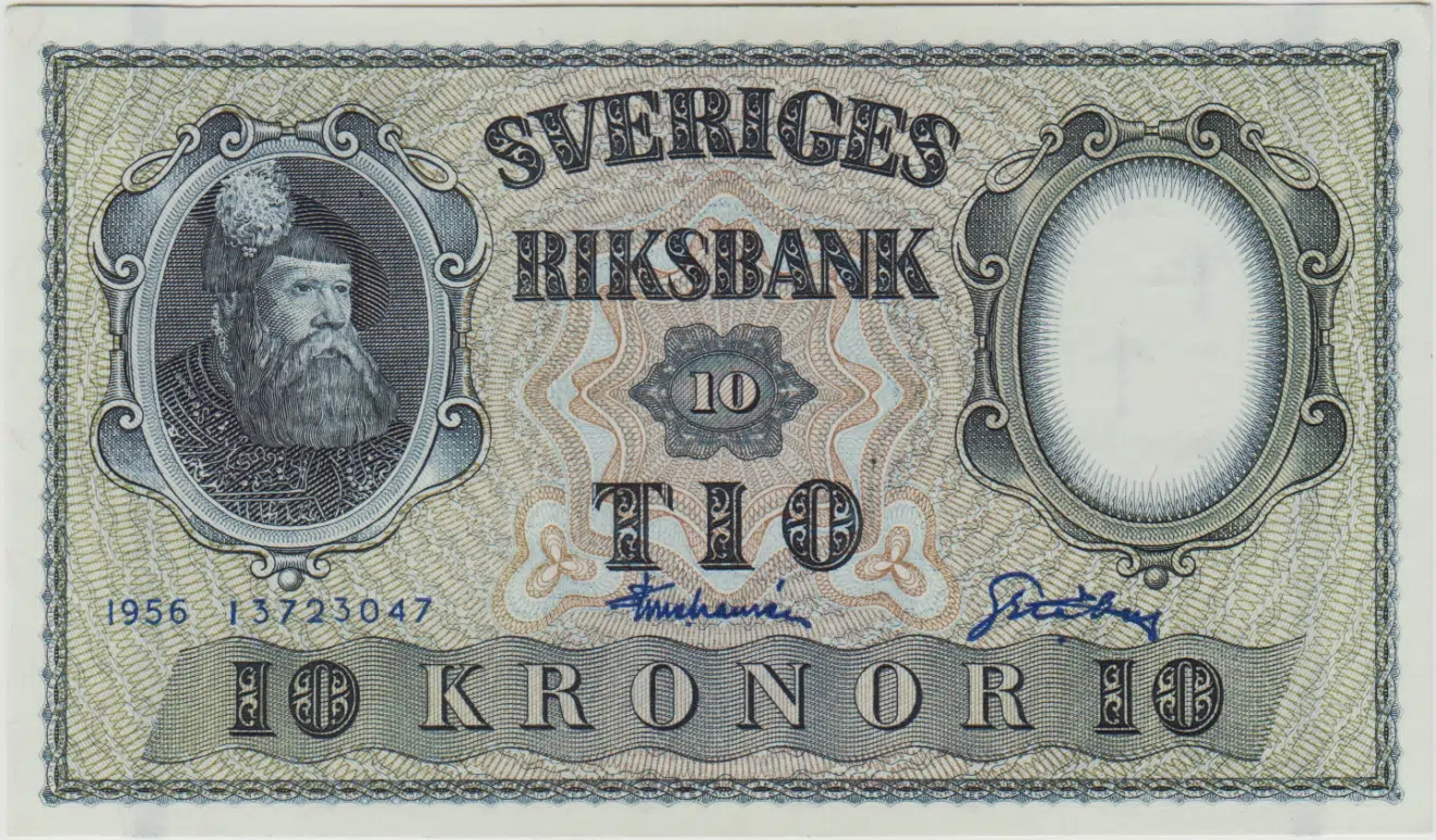 İSVEÇ 10 KRON 1956 ÇİL.