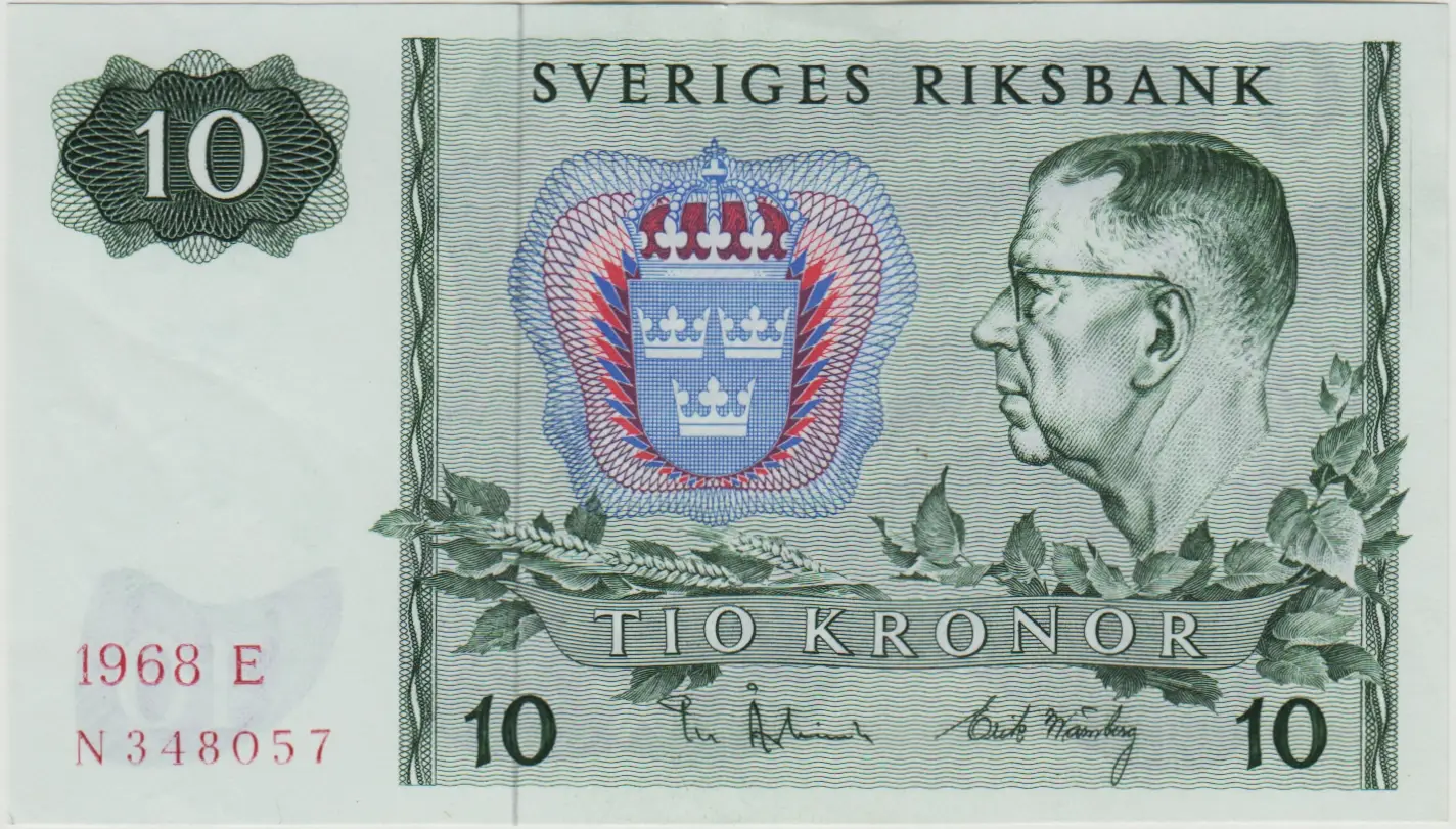 İSVEÇ 10 KRON 1968 ÇİLALTI.