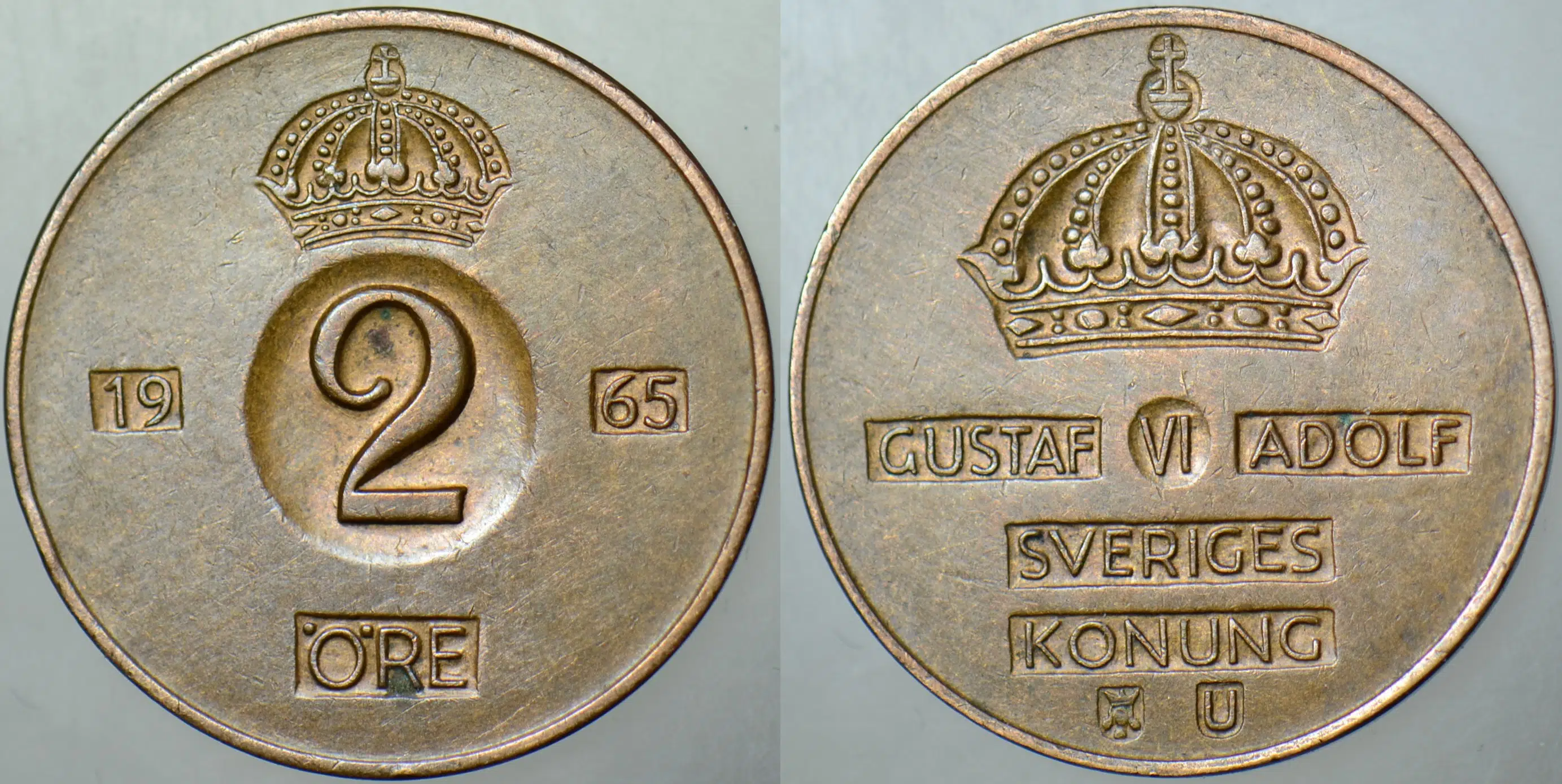 İSVEÇ 2 ÖRE 1965 KRAL 6. GUSTAF DÖNEMİ.