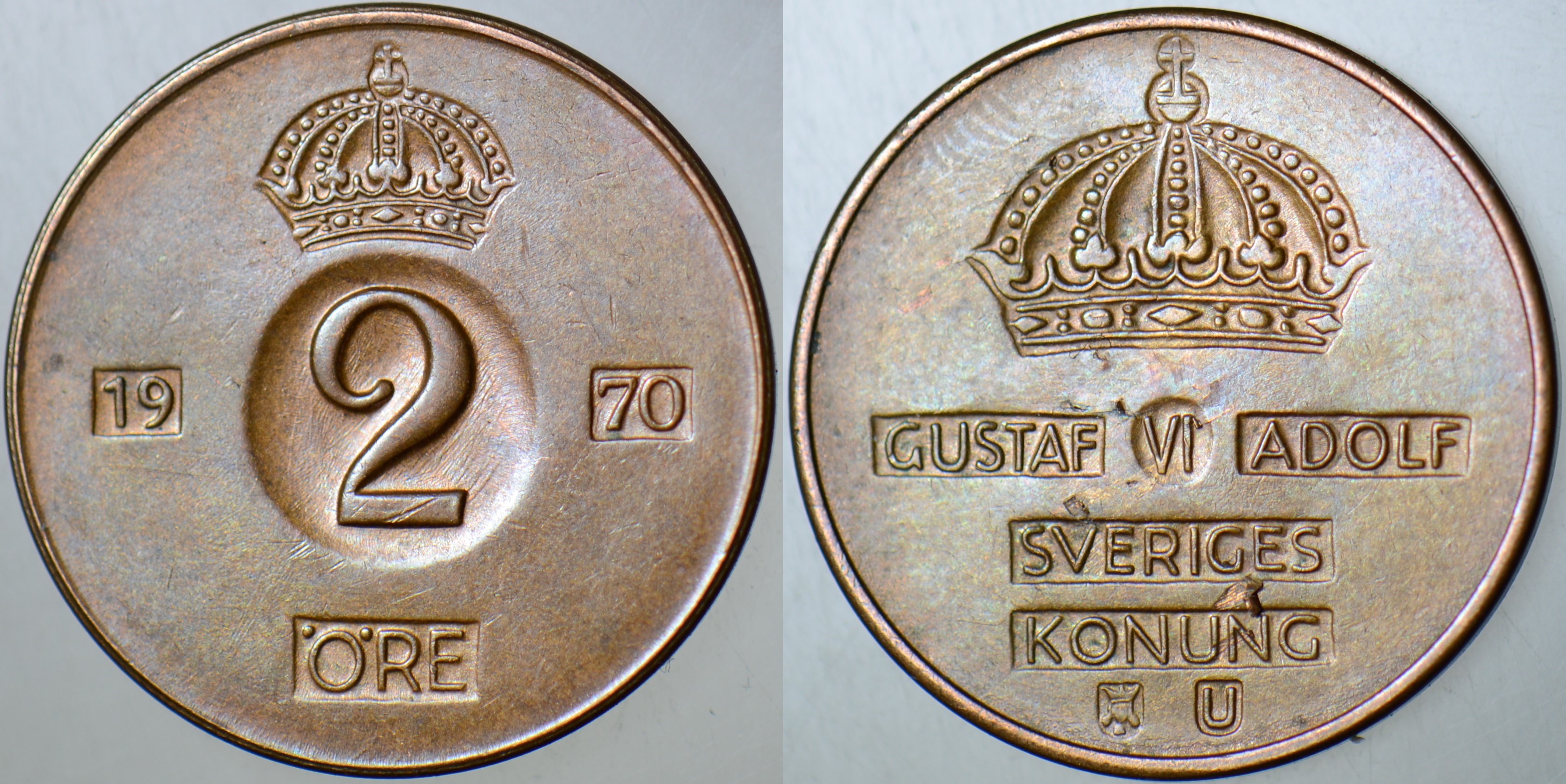 İSVEÇ 2 ÖRE 1970. KRAL 6. GUSTAF DÖNEMİ.