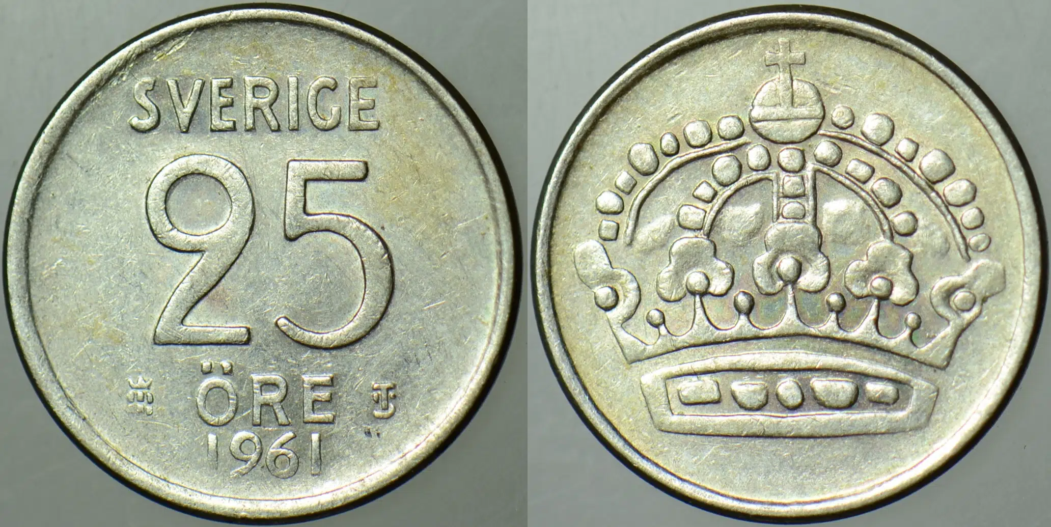 İSVEÇ 25 ÖRE 1961 GÜMÜŞ 2,3 gr.