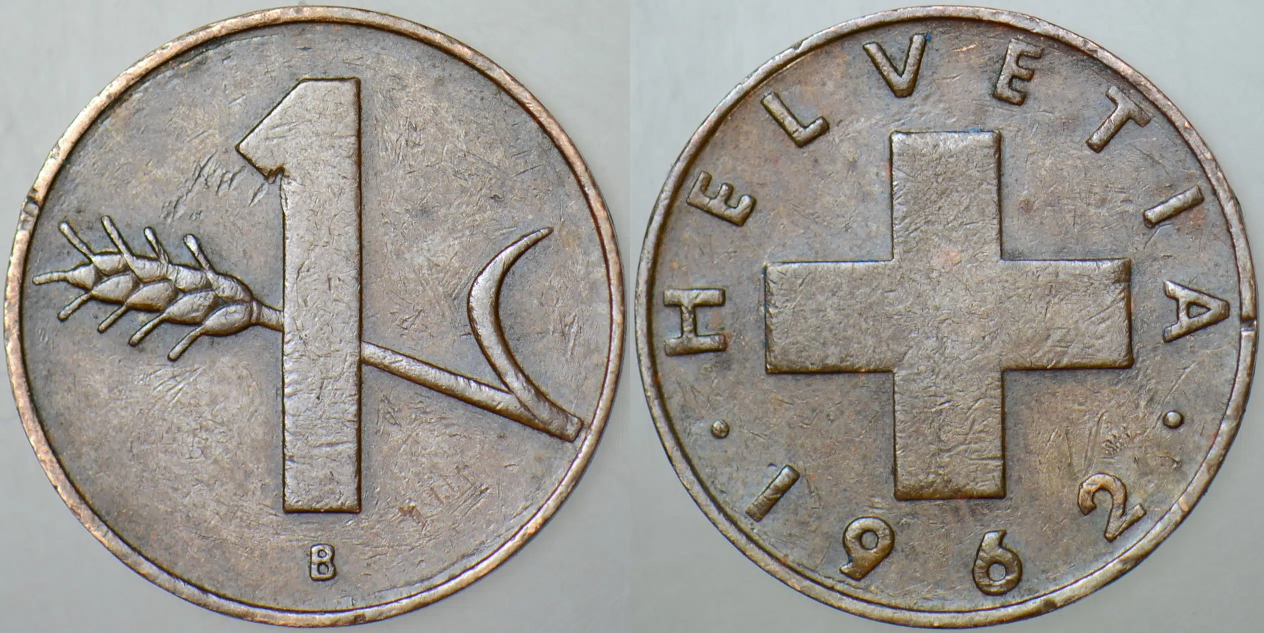 İSVİÇRE 1 RAPPEN 1962.