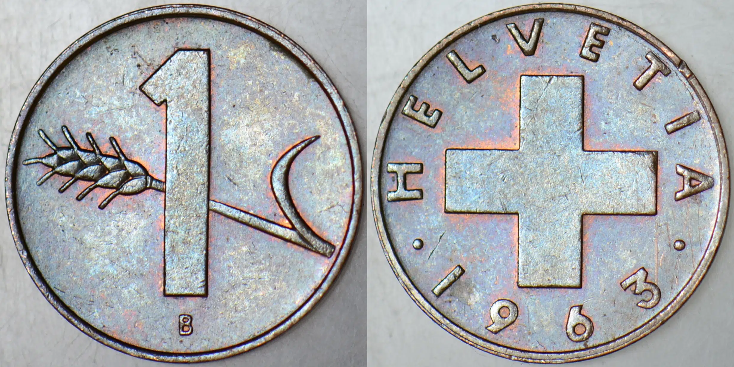 İSVİÇRE 1 RAPPEN 1963.