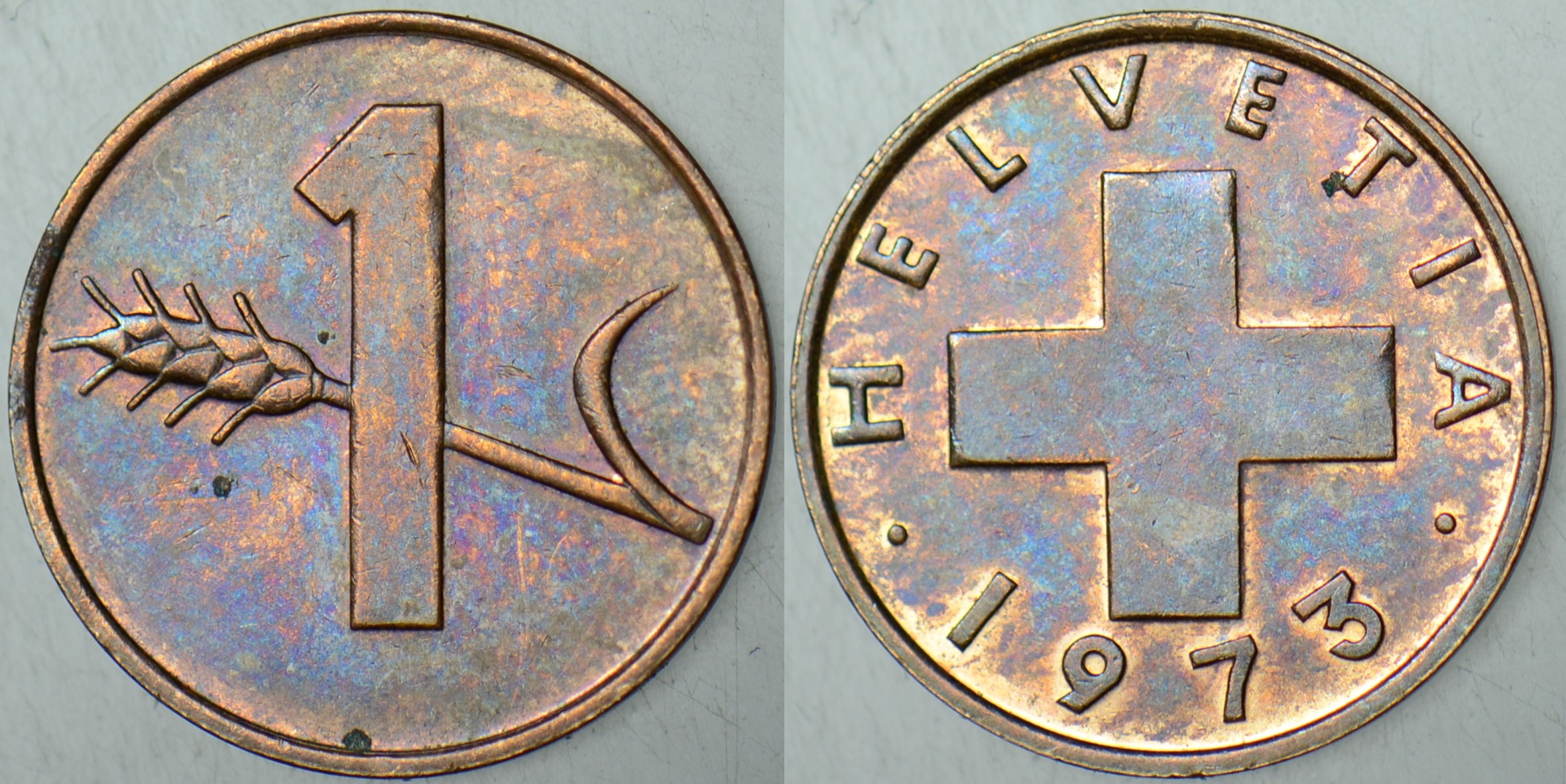 İSVİÇRE 1 RAPPEN 1973.