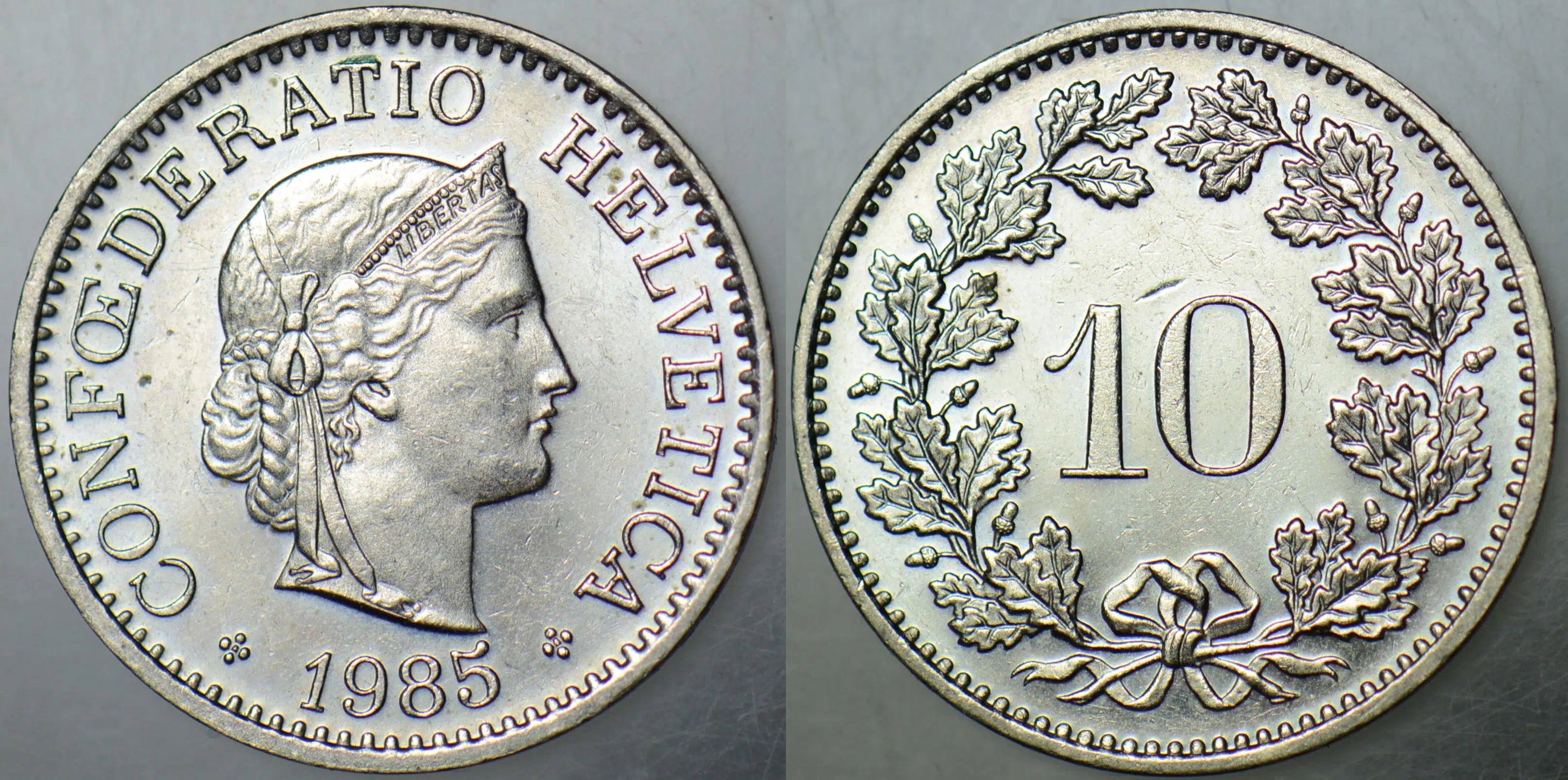 İSVİÇRE 10 RAPPEN 1985 ÇİLALTI++