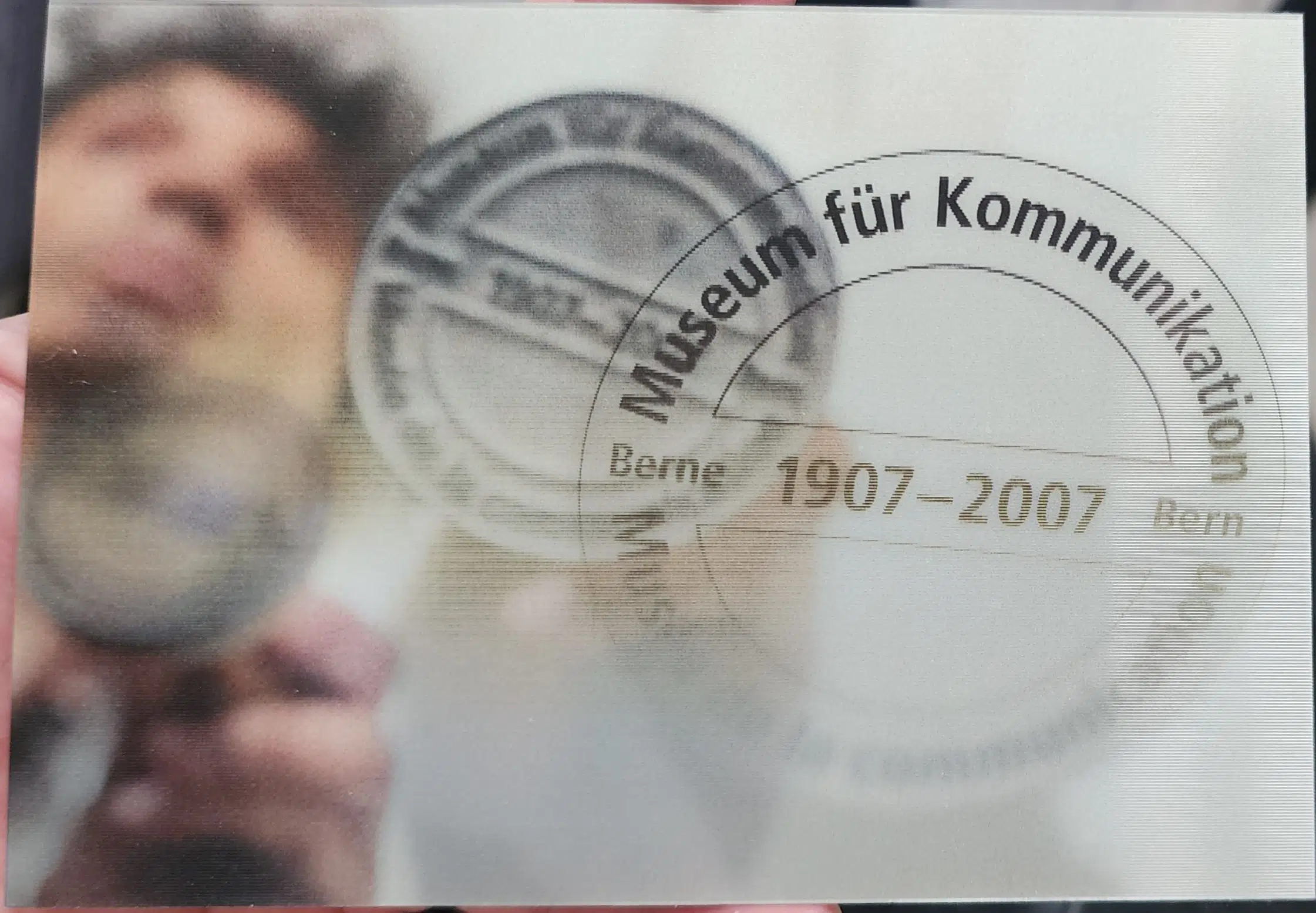 İSVİÇRE BERN İLETİŞİM MÜZESİ 100. YIL ÜÇ BOYUTLU KART 1907-2007