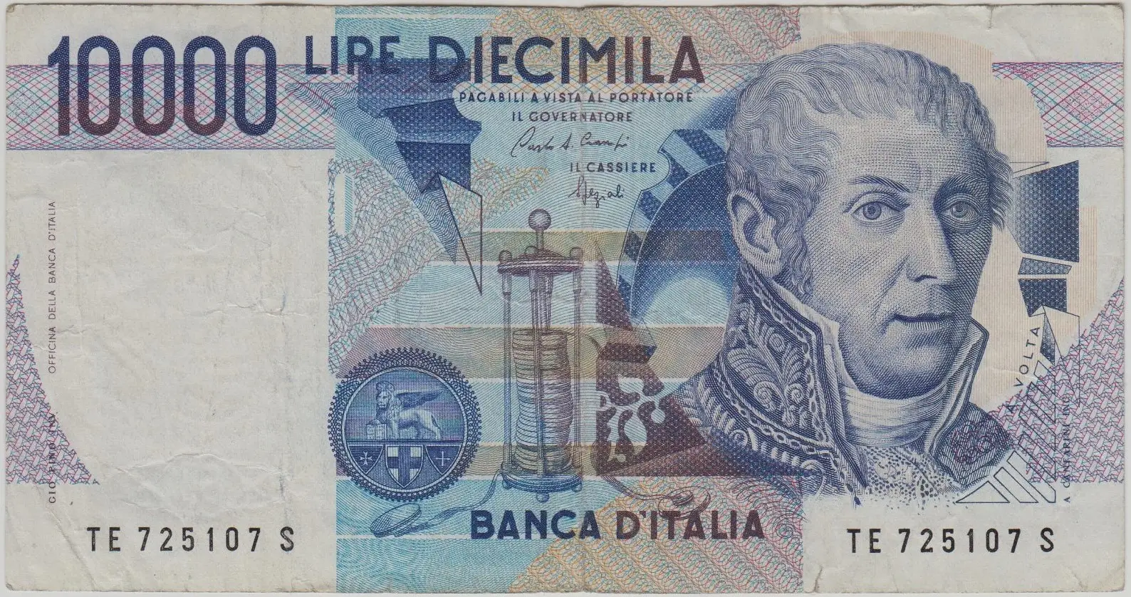 İTALYA 10.000 LİRET 1984 ALESSANDRO VOLTA. ÇÇT(-)